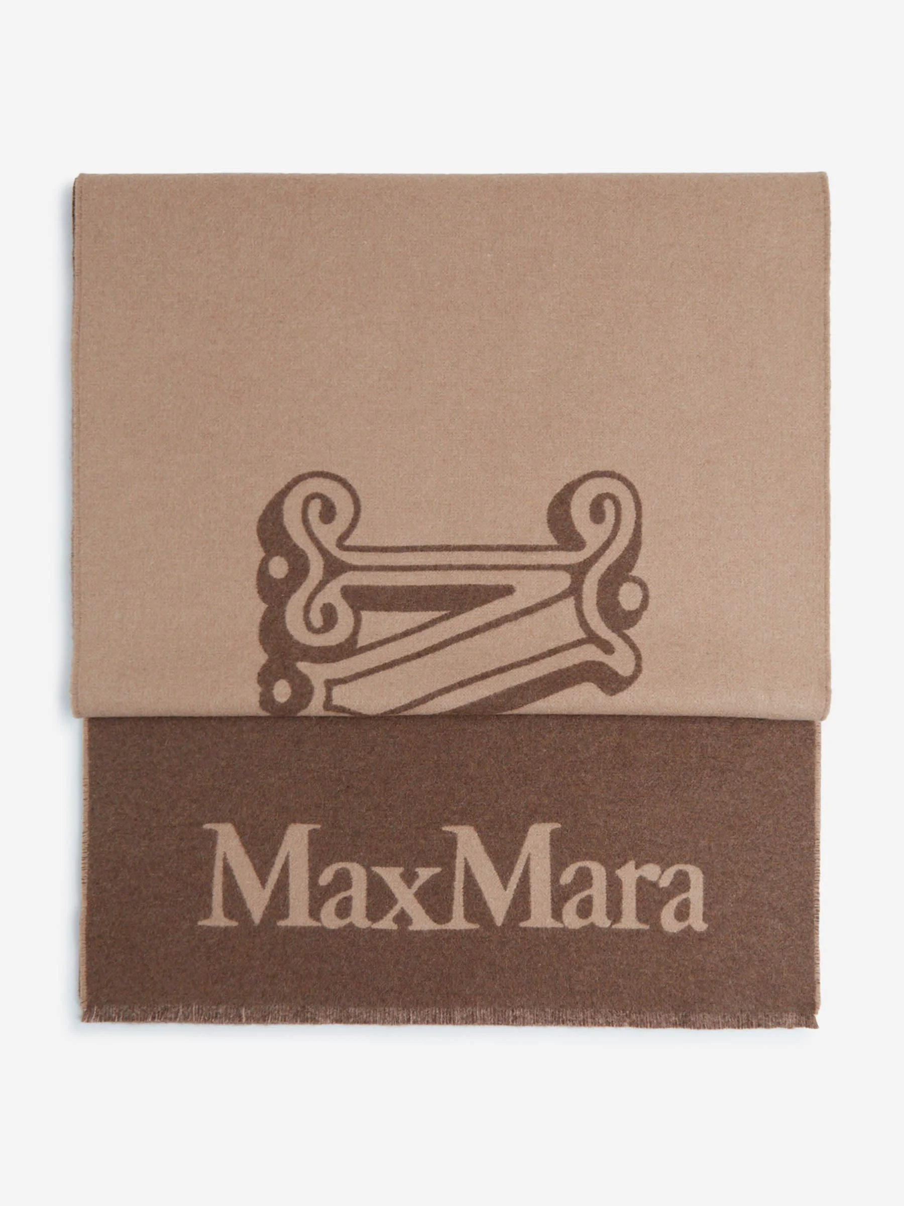 CASHMERE WOOL SCARF LOGO - 1