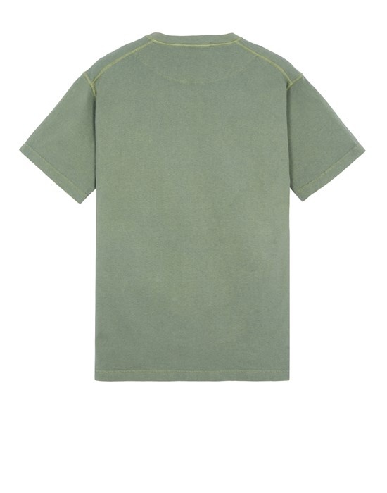 23857 COTTON JERSEY_GARMENT DYED 'FISSATO' TREATMENT OLIVE GREEN - 2