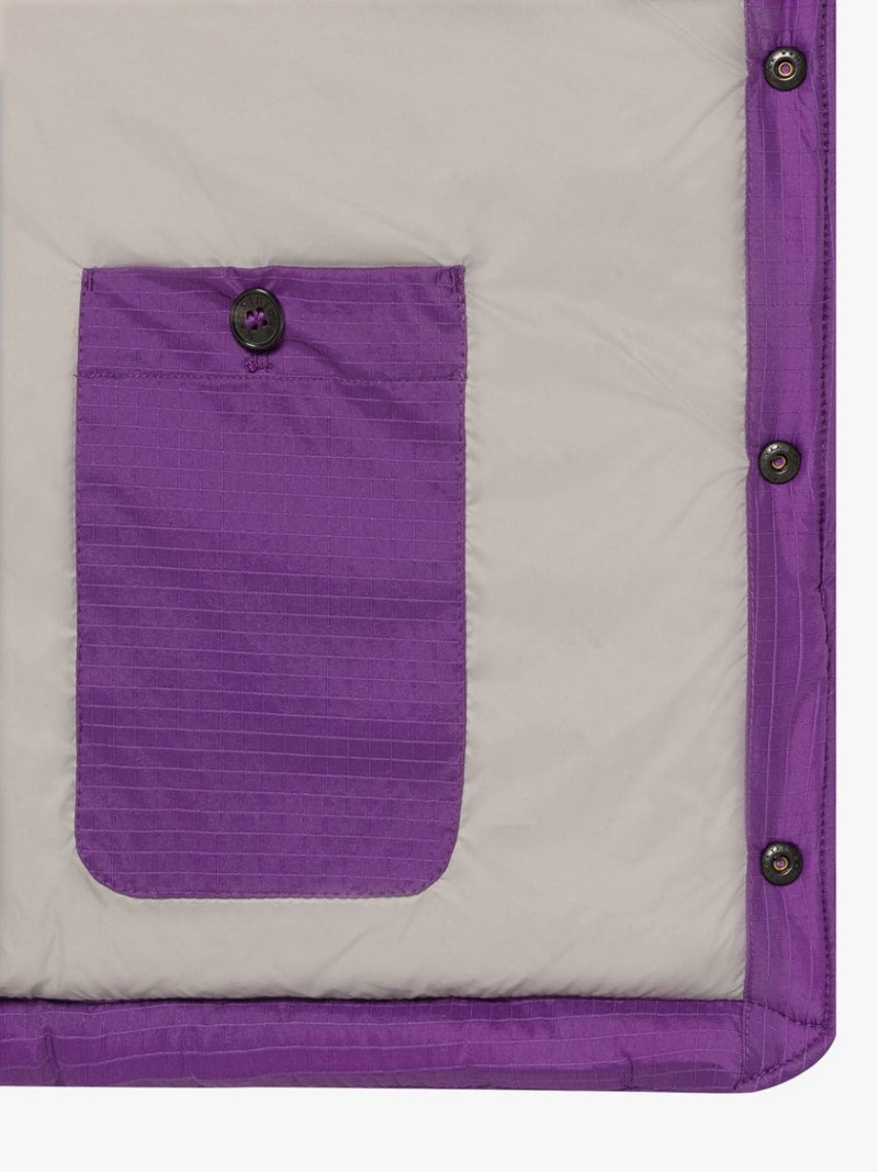 CONTRAST PURPLE & NAVY NYLON GILET 6