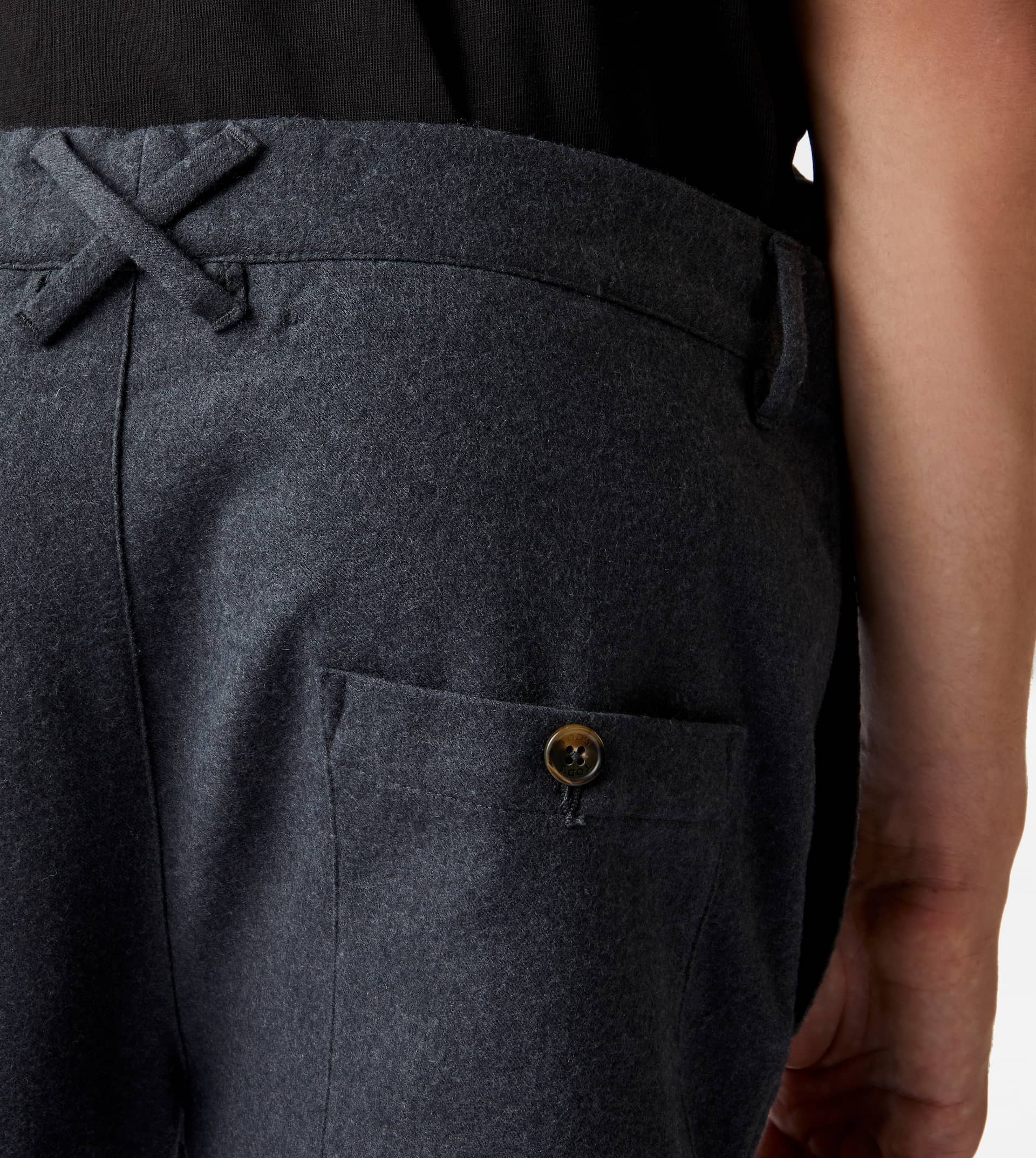 TOD'S CHINO TROUSERS ADJUSTABLE WAISTBAND - GREY - 5