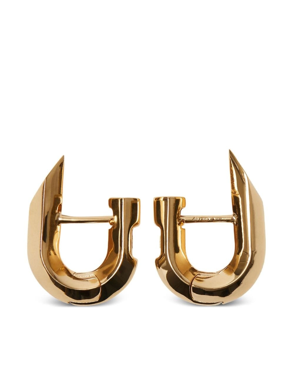 Gold-Plated Hollow Spike earrings - 1