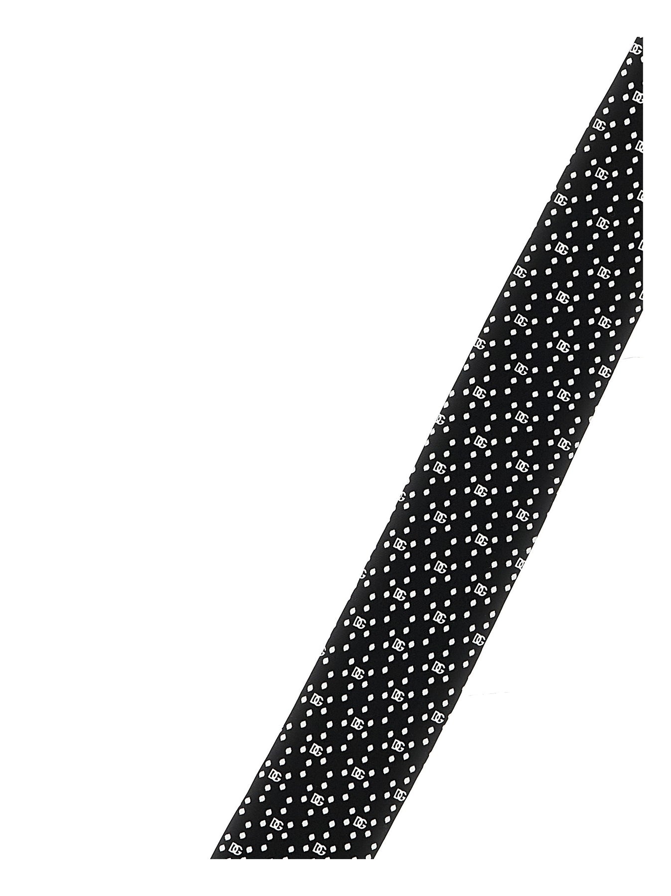 Logo Print Tie Ties, Papillon White/Black - 3
