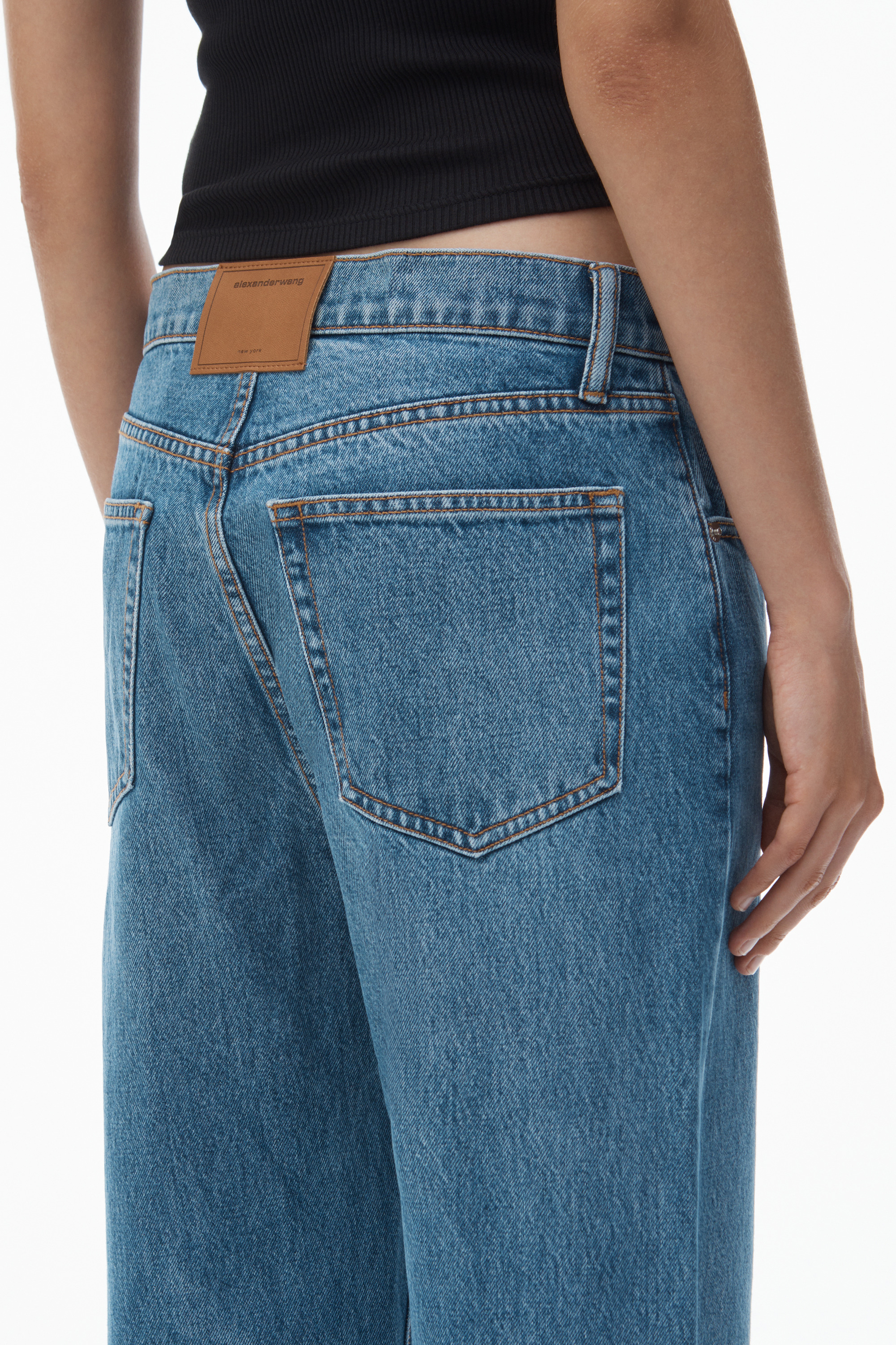 EZ MID-RISE STRAIGHT-LEG JEAN IN DENIM - 5