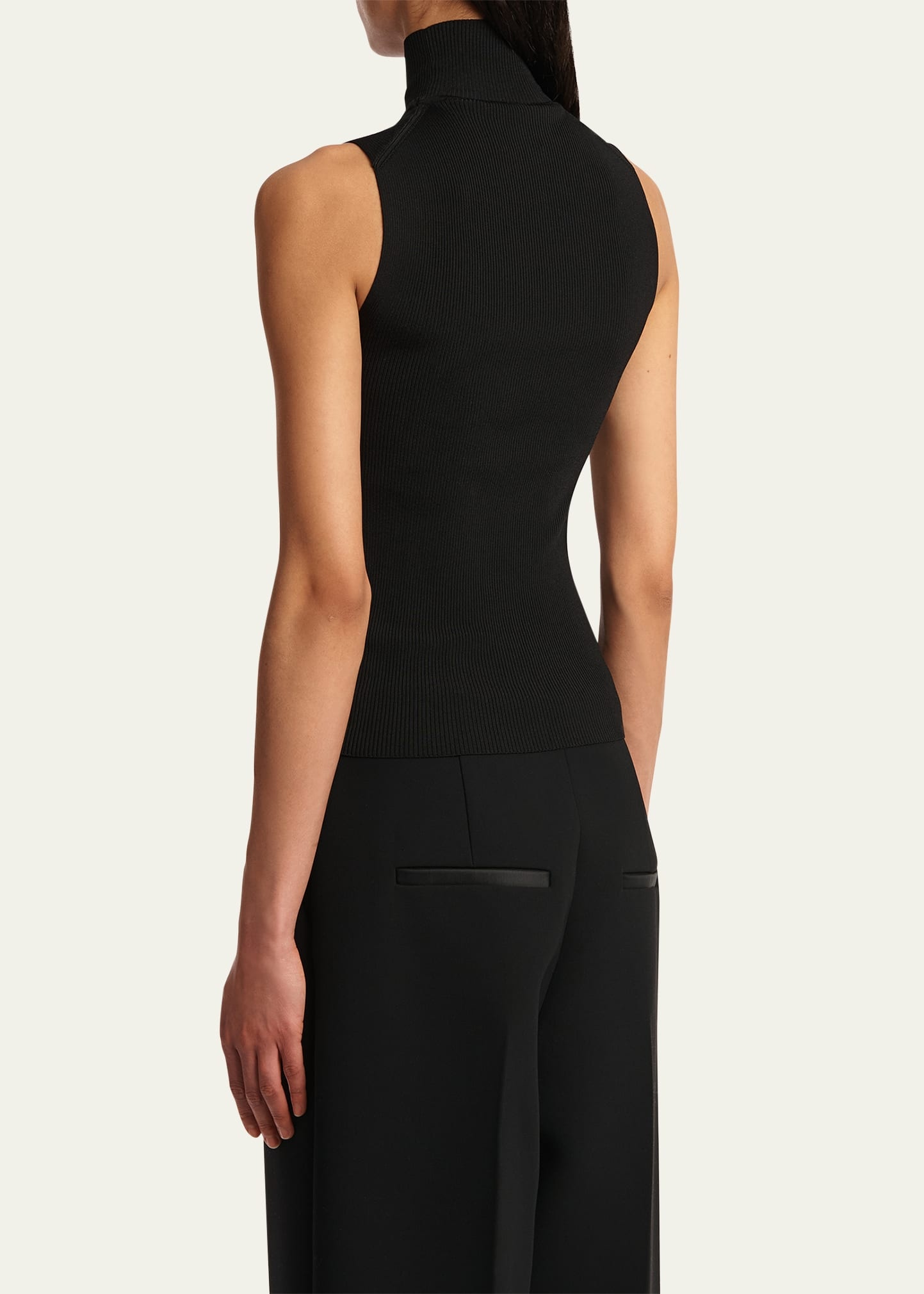 Benita Turtleneck Rib Tank Top - 3