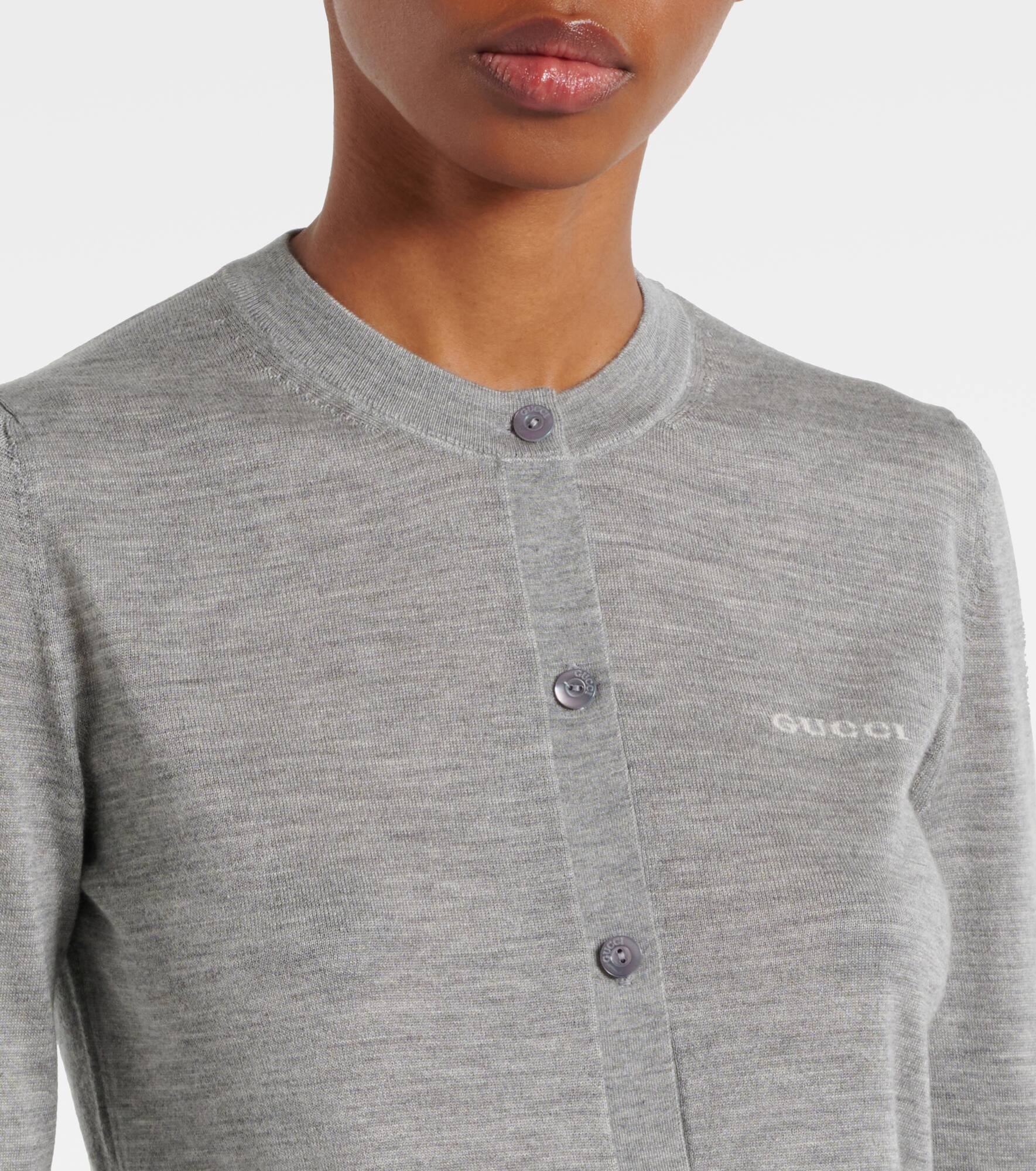 Logo cashmere and silk cardigan - 5