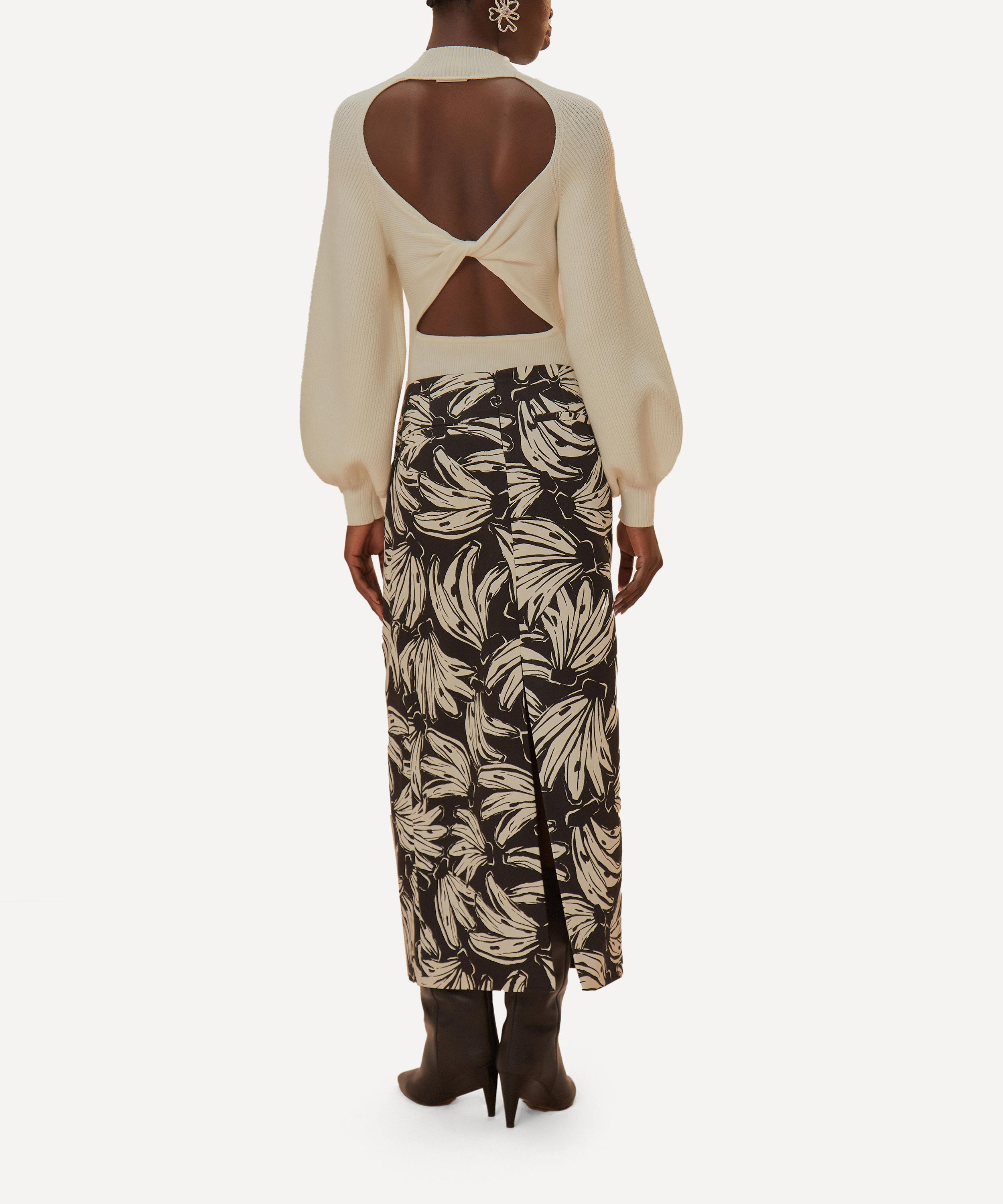Black Bossa Banana Low Waisted Maxi Skirt - 2