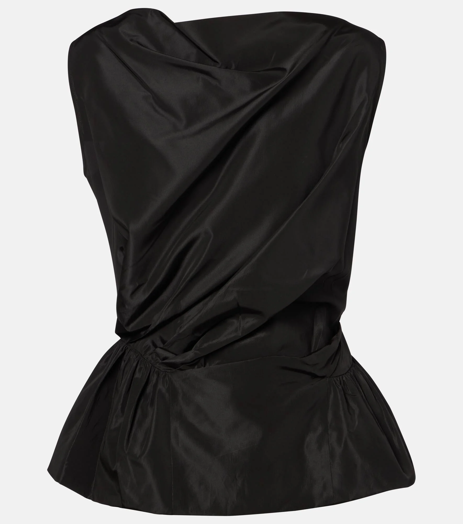 Draped taffeta top - 1