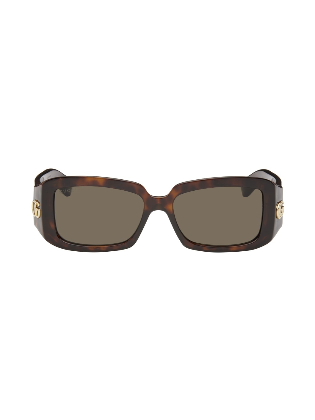 Tortoiseshell Rectangular Sunglasses - 1