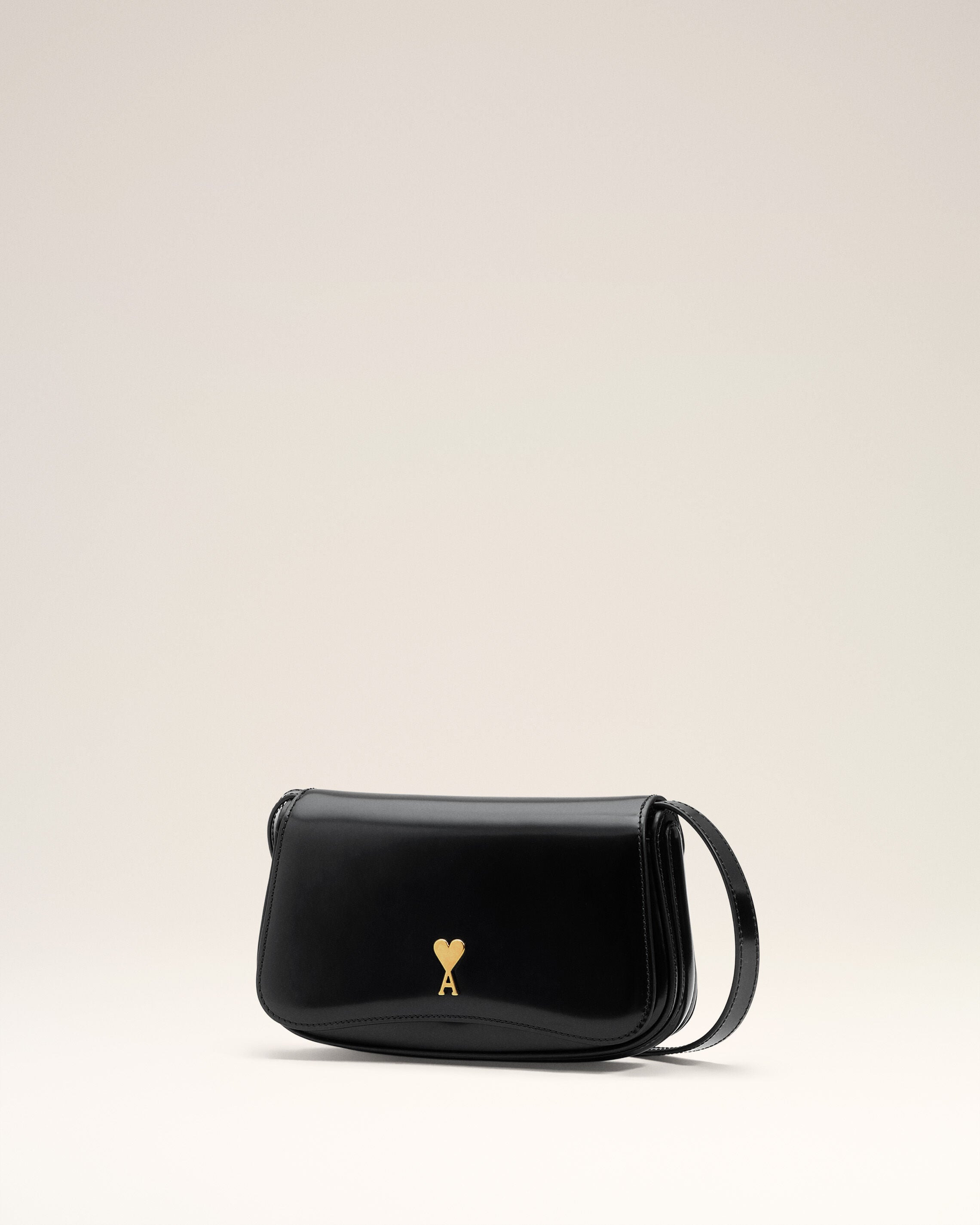 BLACK GLAZED LEATHER SMALL CROSSBODY PARIS PARIS BAG - 3