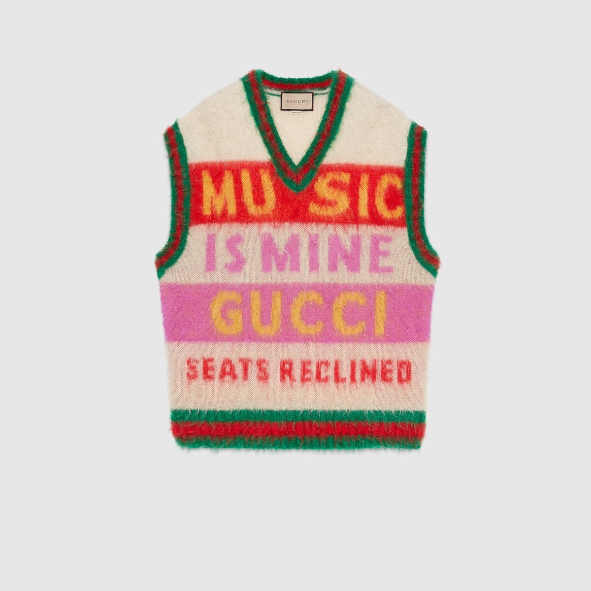 Gucci 100 brushed mohair vest - 1