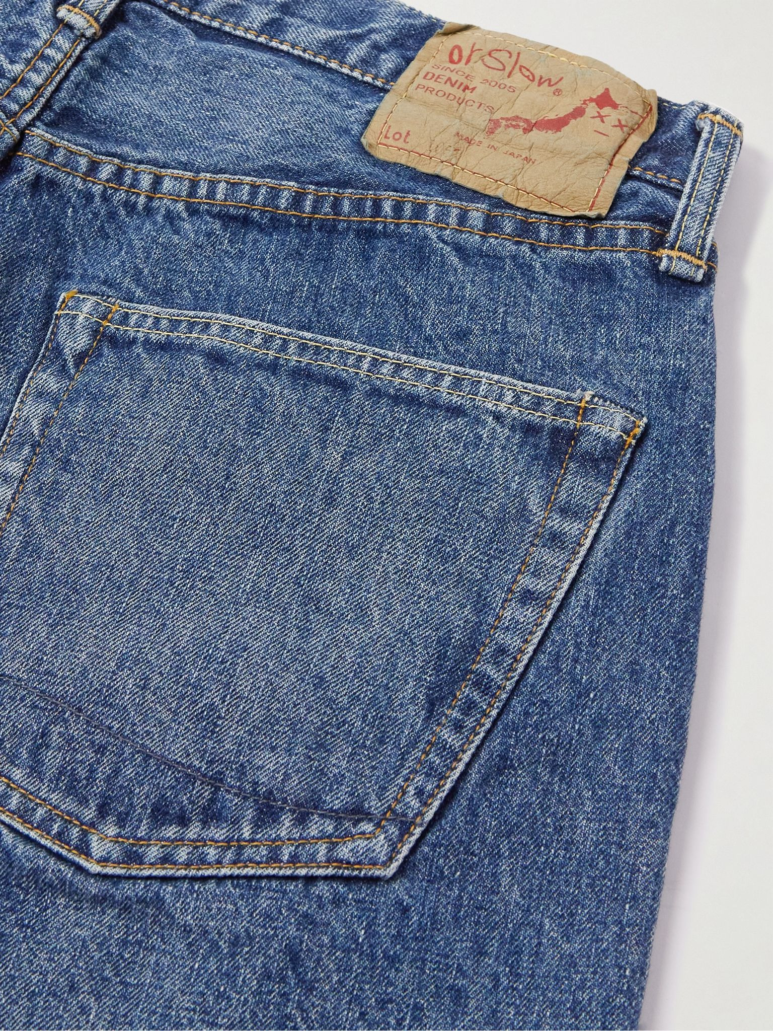 105 Straight-Leg Selvedge Jeans Blue - 5