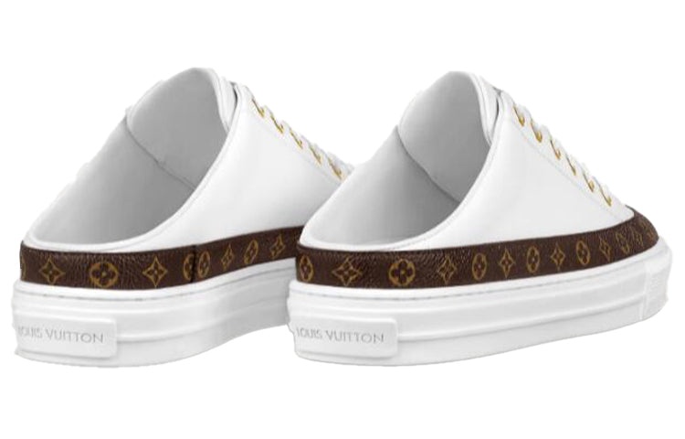 (WMNS) LOUIS VUITTON Stellar Mules 'White Brown' 1A8NEB - 4