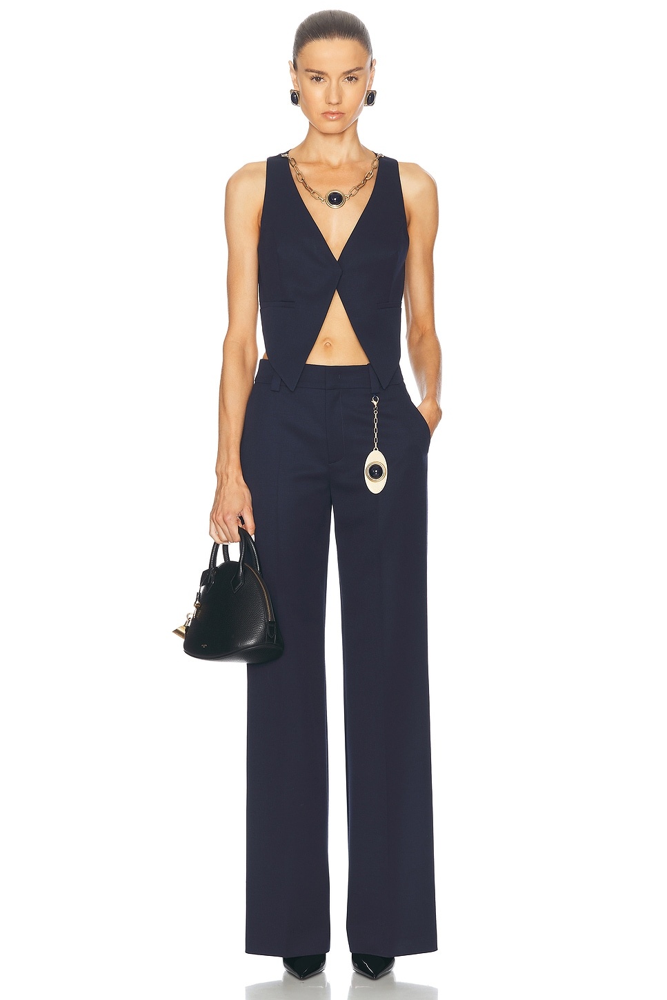 Chain Plate Straight Leg Trouser - 5