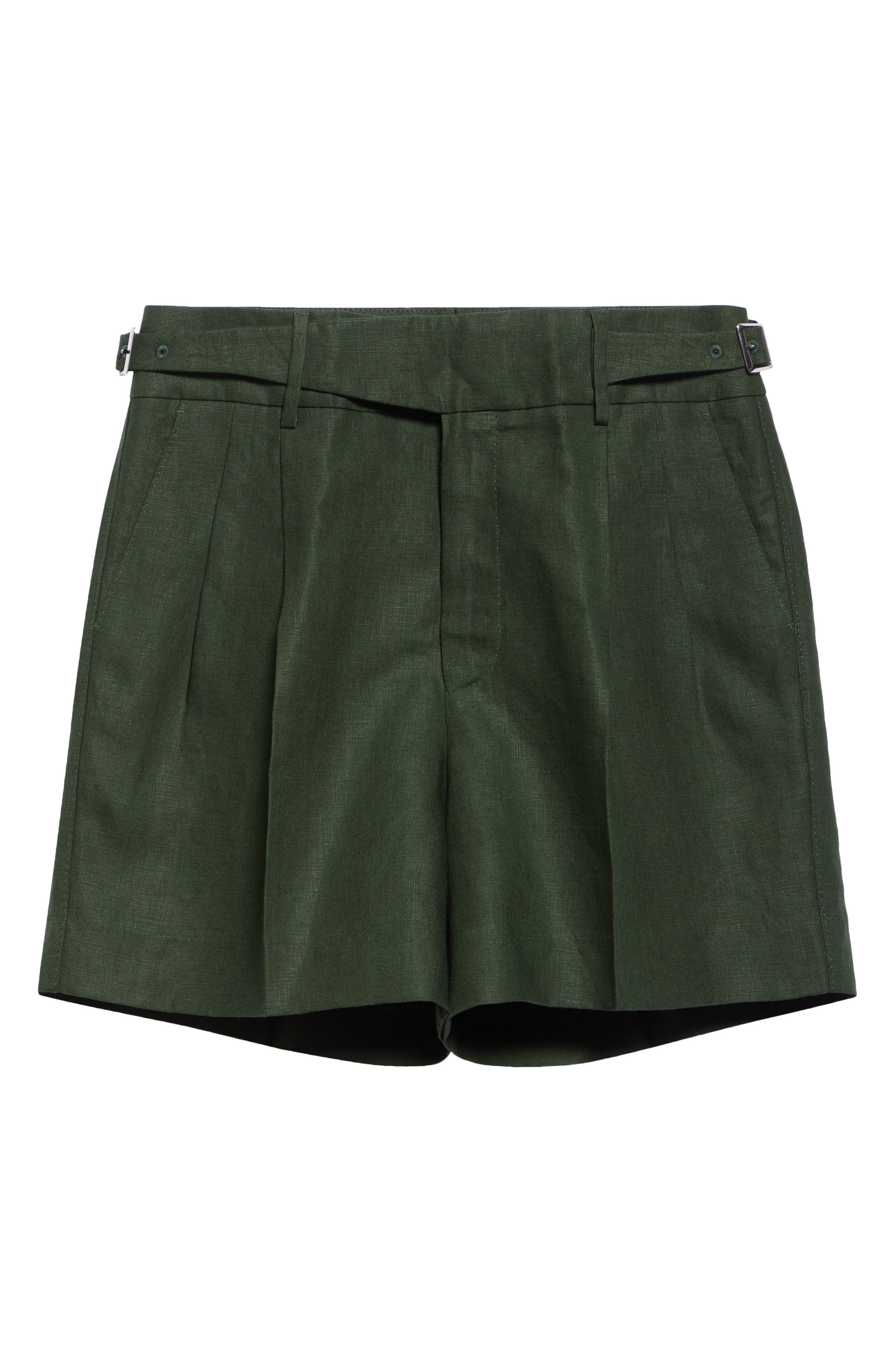 Dolce&Gabbana Side Tab Linen Shorts in V0304 Militare Scuro at Nordstrom - 6