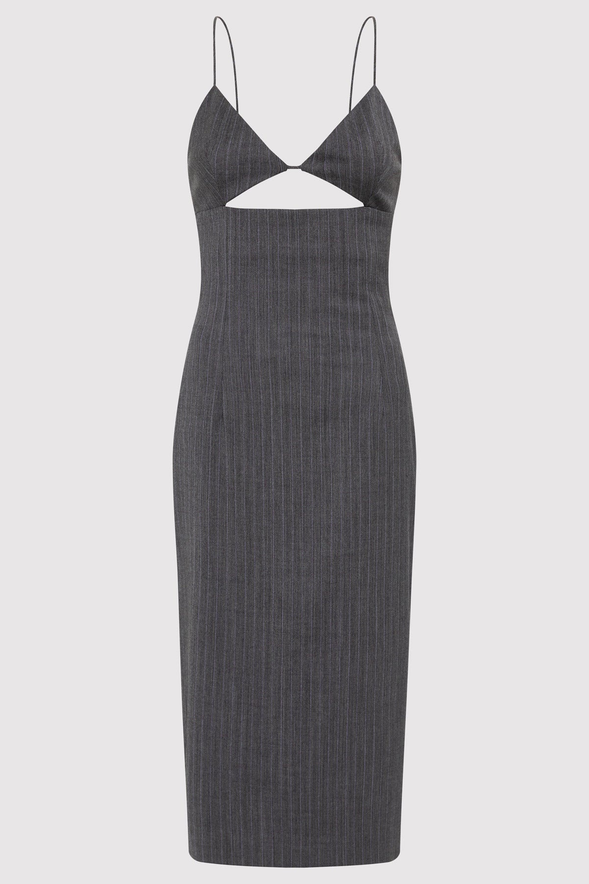 Pinstripe Bra Dress - Stone Blue Stripe - 1