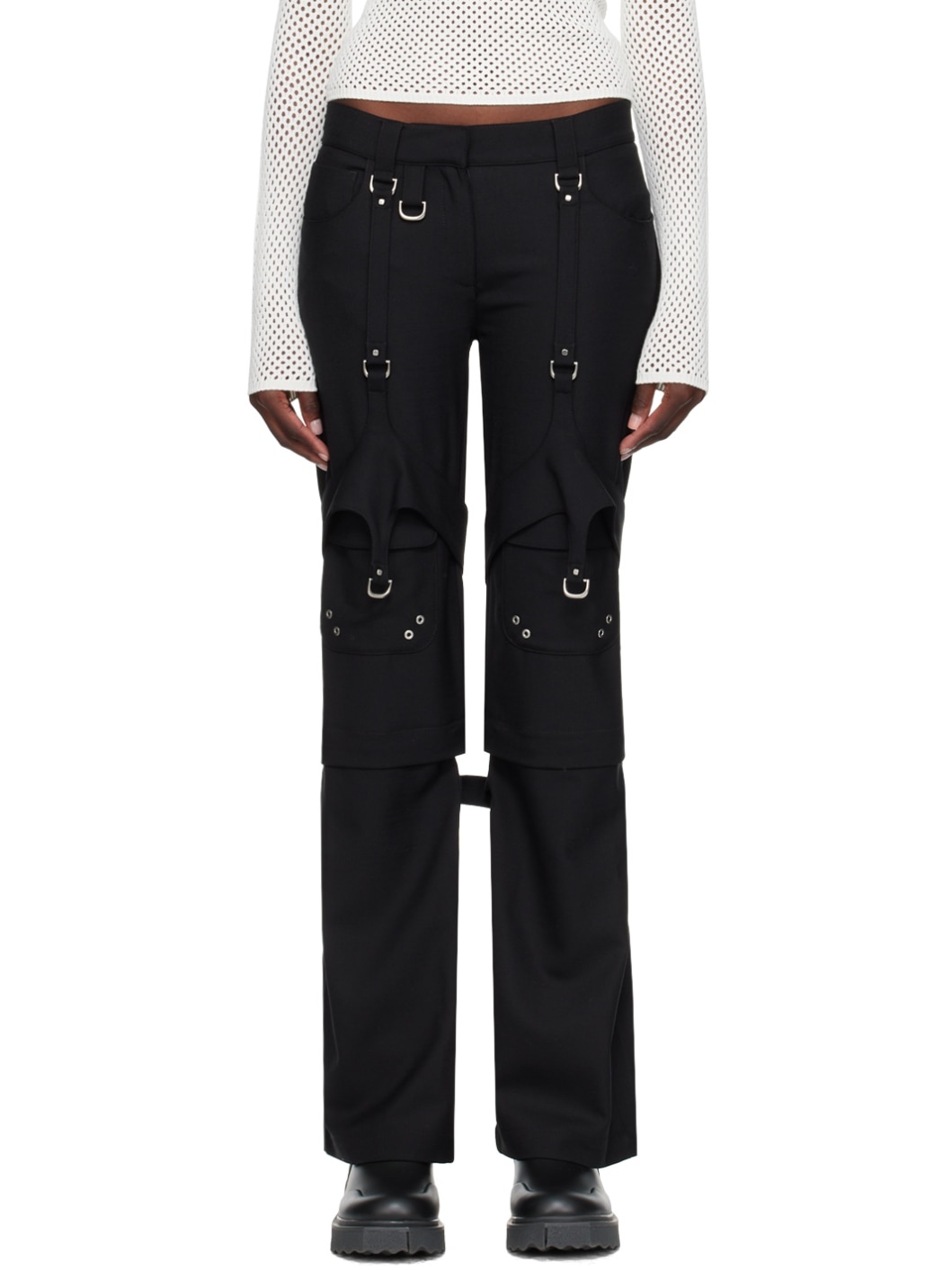 Black Harness Trousers - 1
