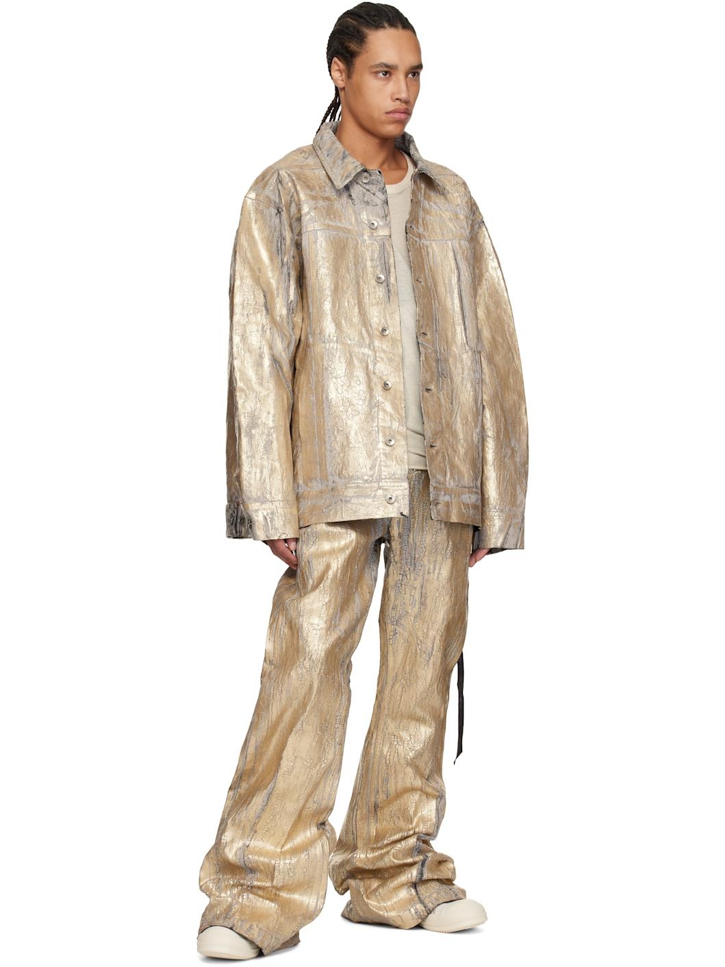 Gold Hollywood Jumbo Worker Denim Jacket - 4