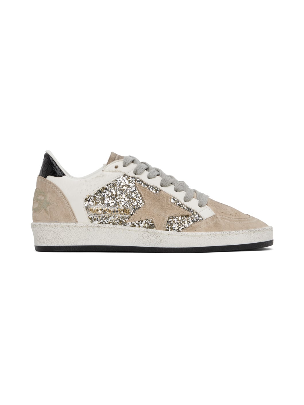 Taupe & White Ball Star Double Quarter Sneakers - 1