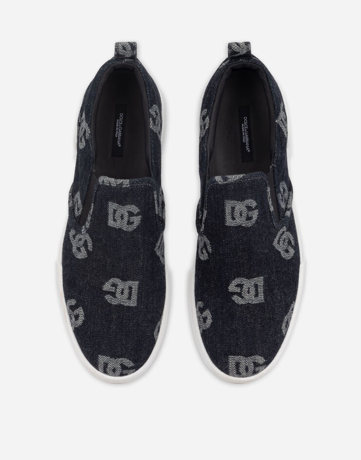 Portofino slip-on sneakers with denim logo - 4