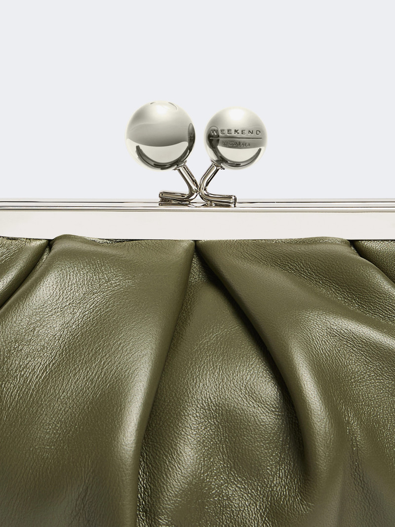PRATI Small sheepskin Pasticcino Bag - DARK GREEN 4