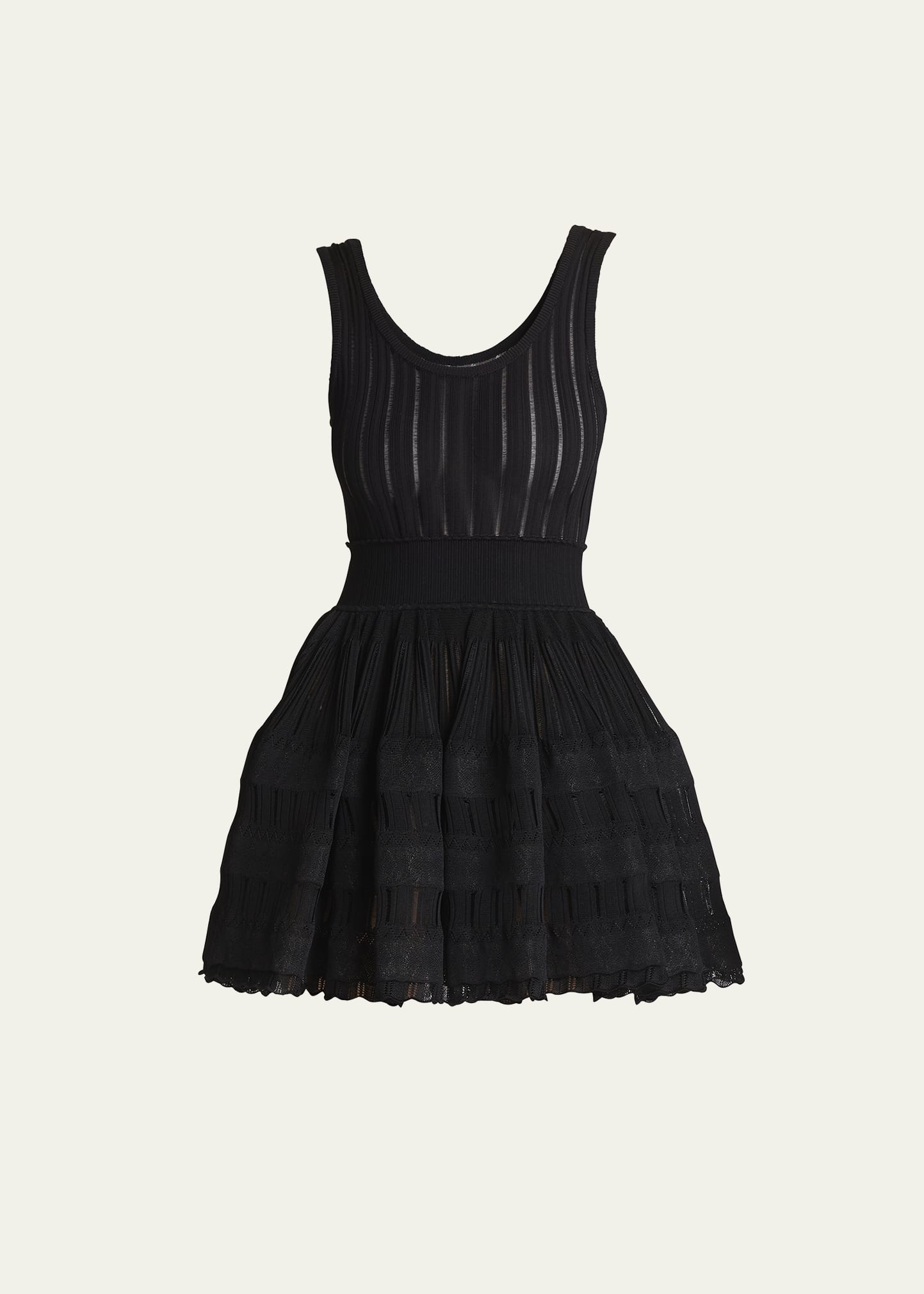 Crino Striped Fit-&-Flare Knit Mini Dress - 1