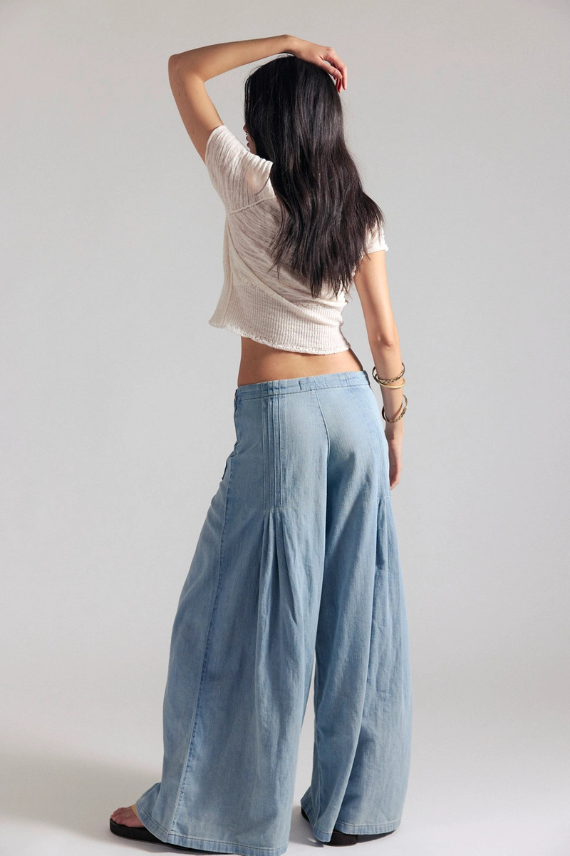 We The Free Plot Twist Pintuck Wide-Leg Jeans 3