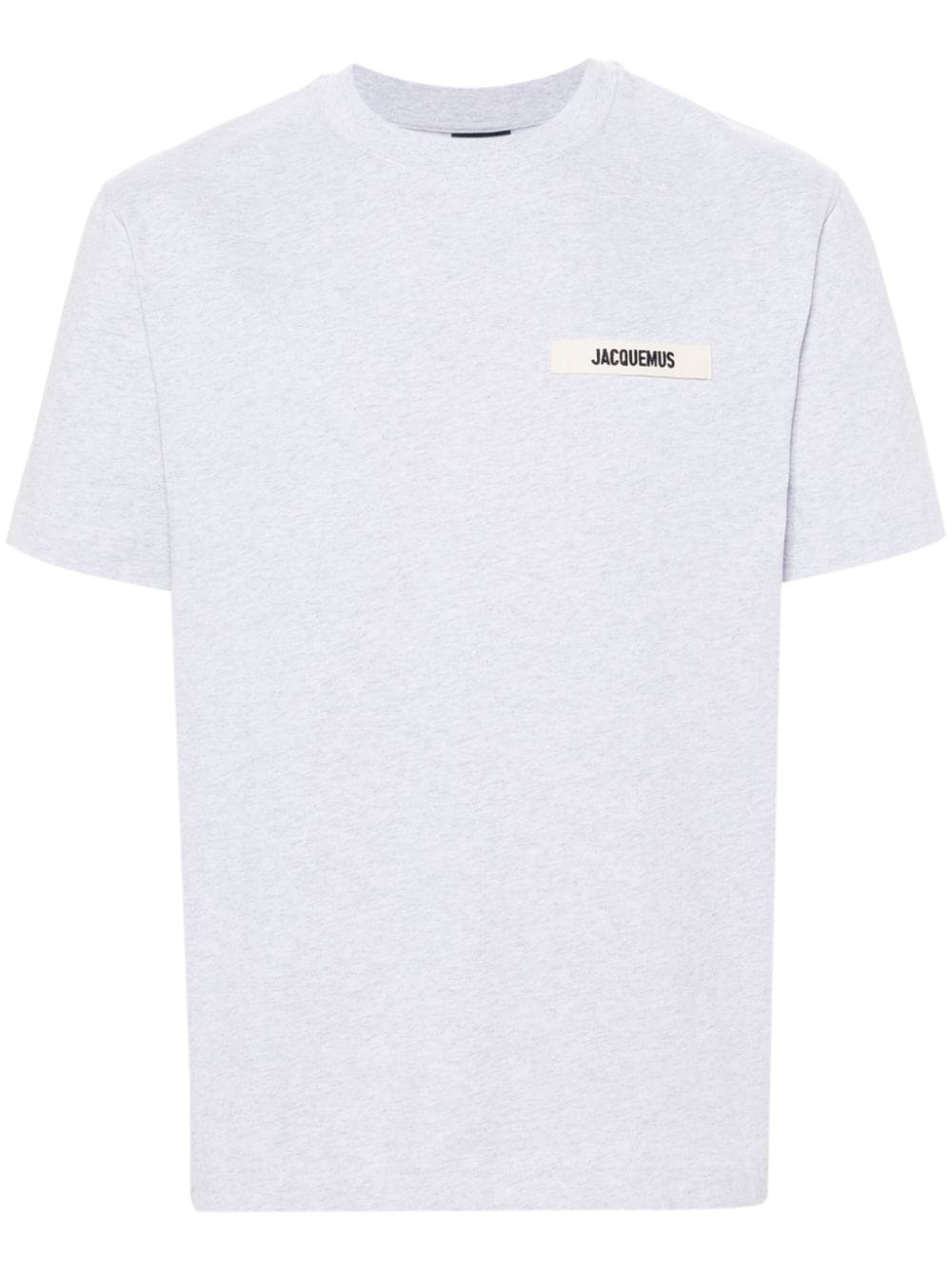 logo-patch cotton T-shirt - 1