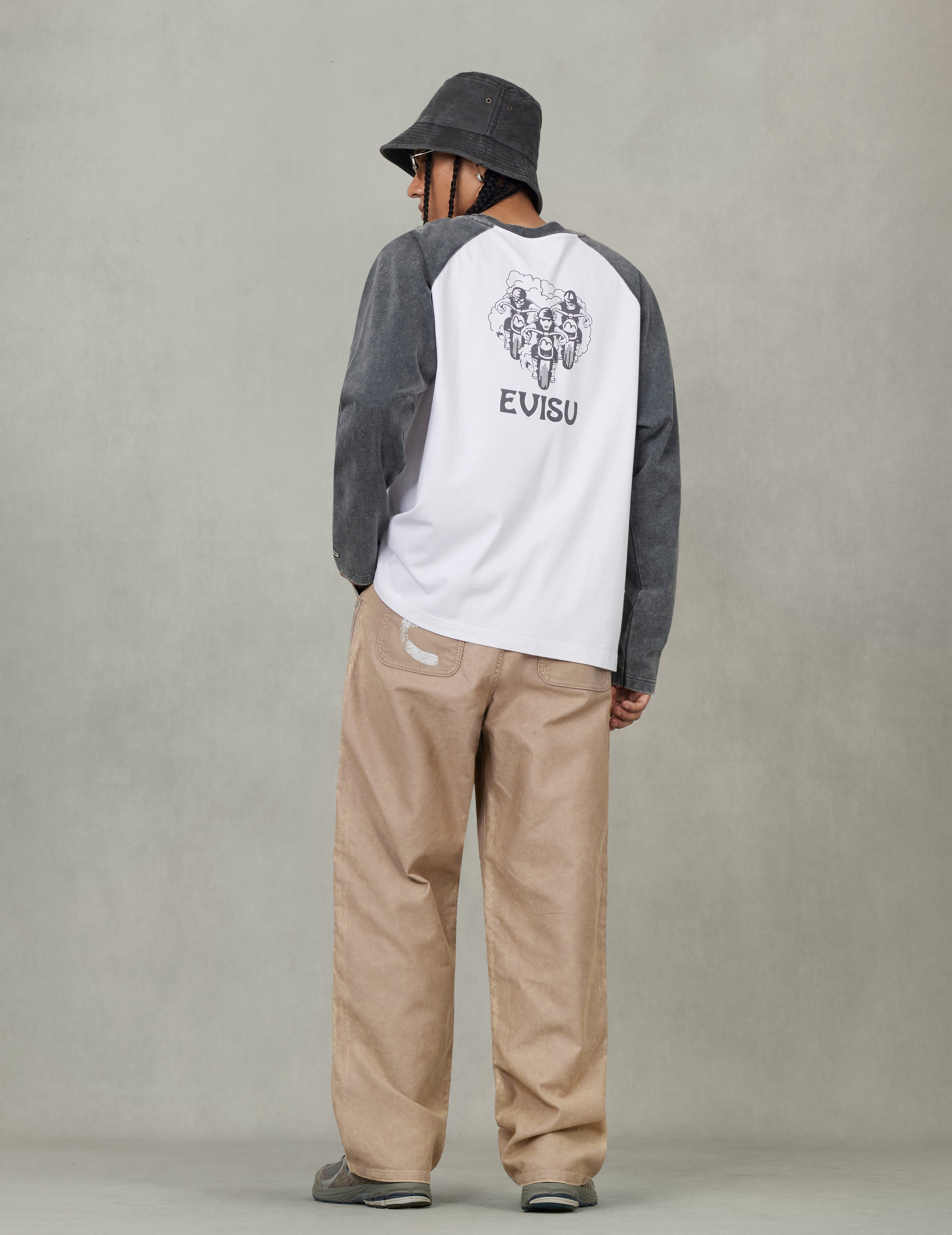 Seagull Print and Multi-Pocket Regular Fit Cargo Pants - 6