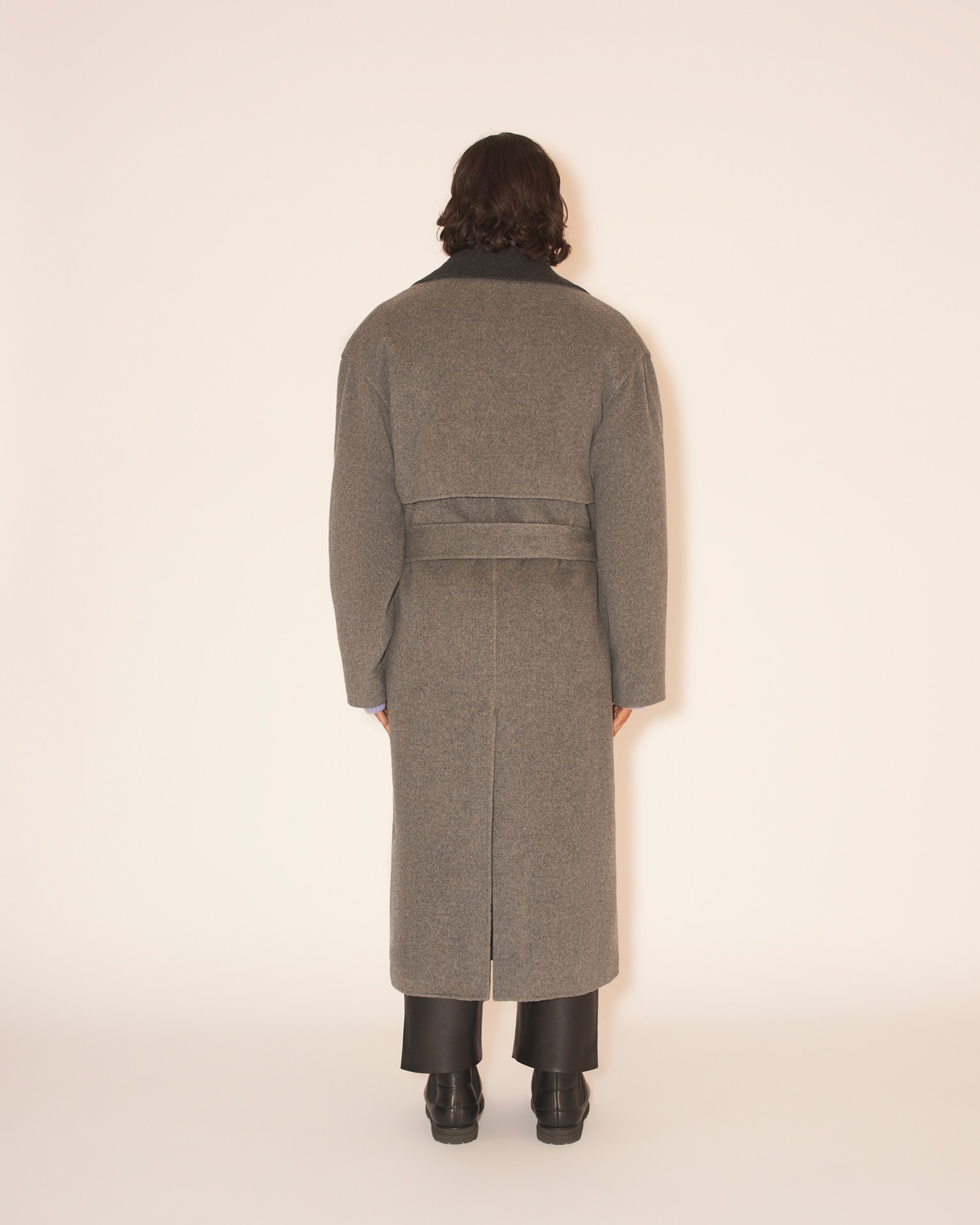 KENNO - Belted coat - Grey/charcoal - 5