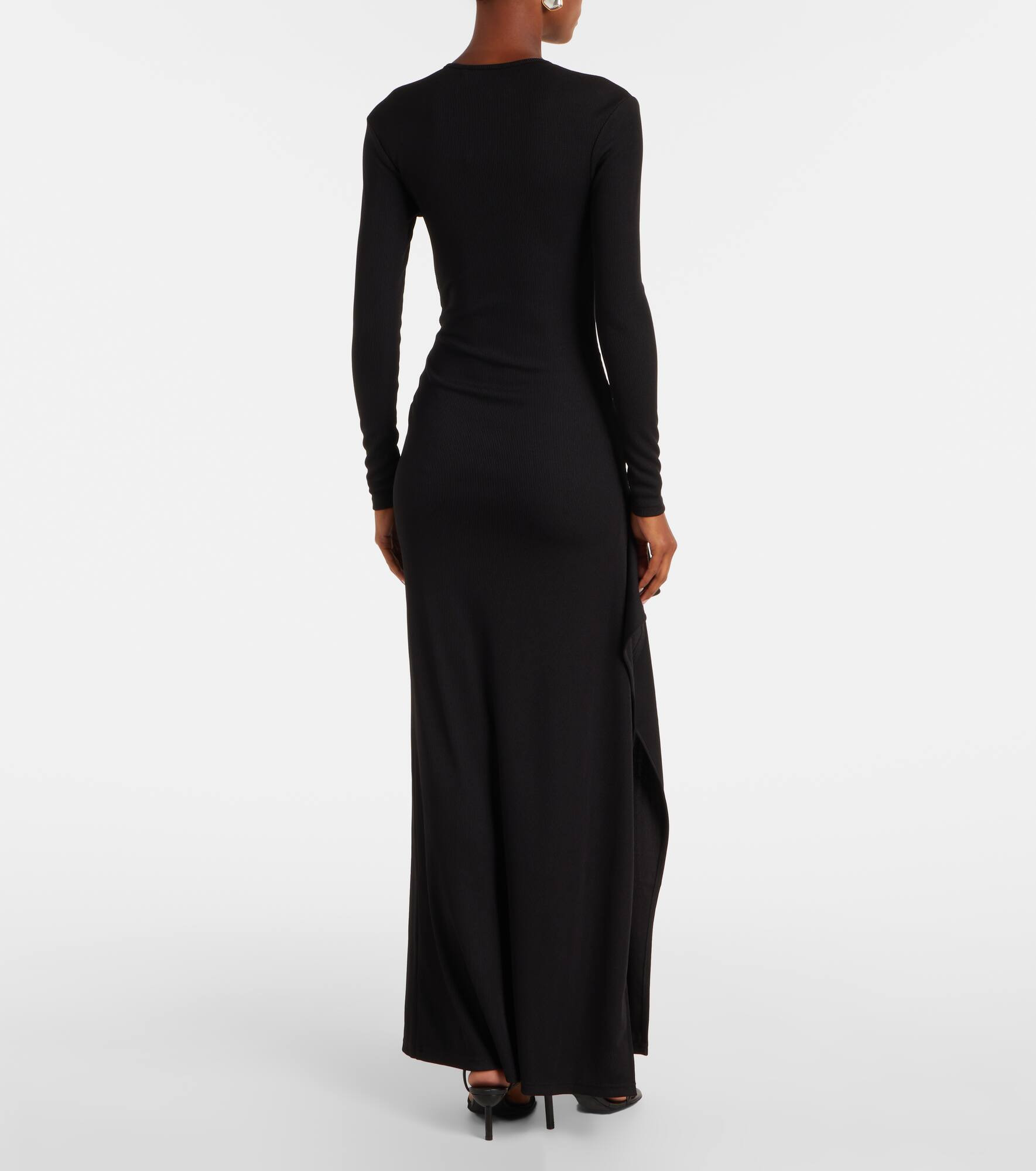Gathered jersey maxi dress - 3