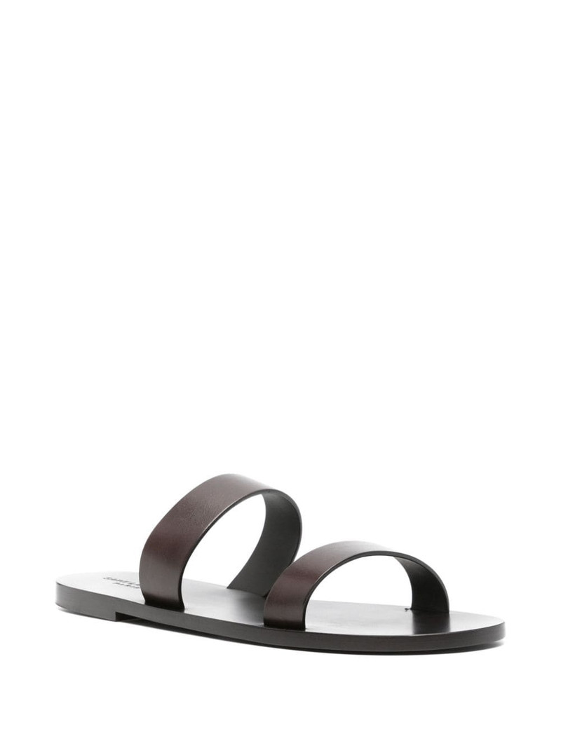 SAINT LAURENT slip-on leather sandals outlook