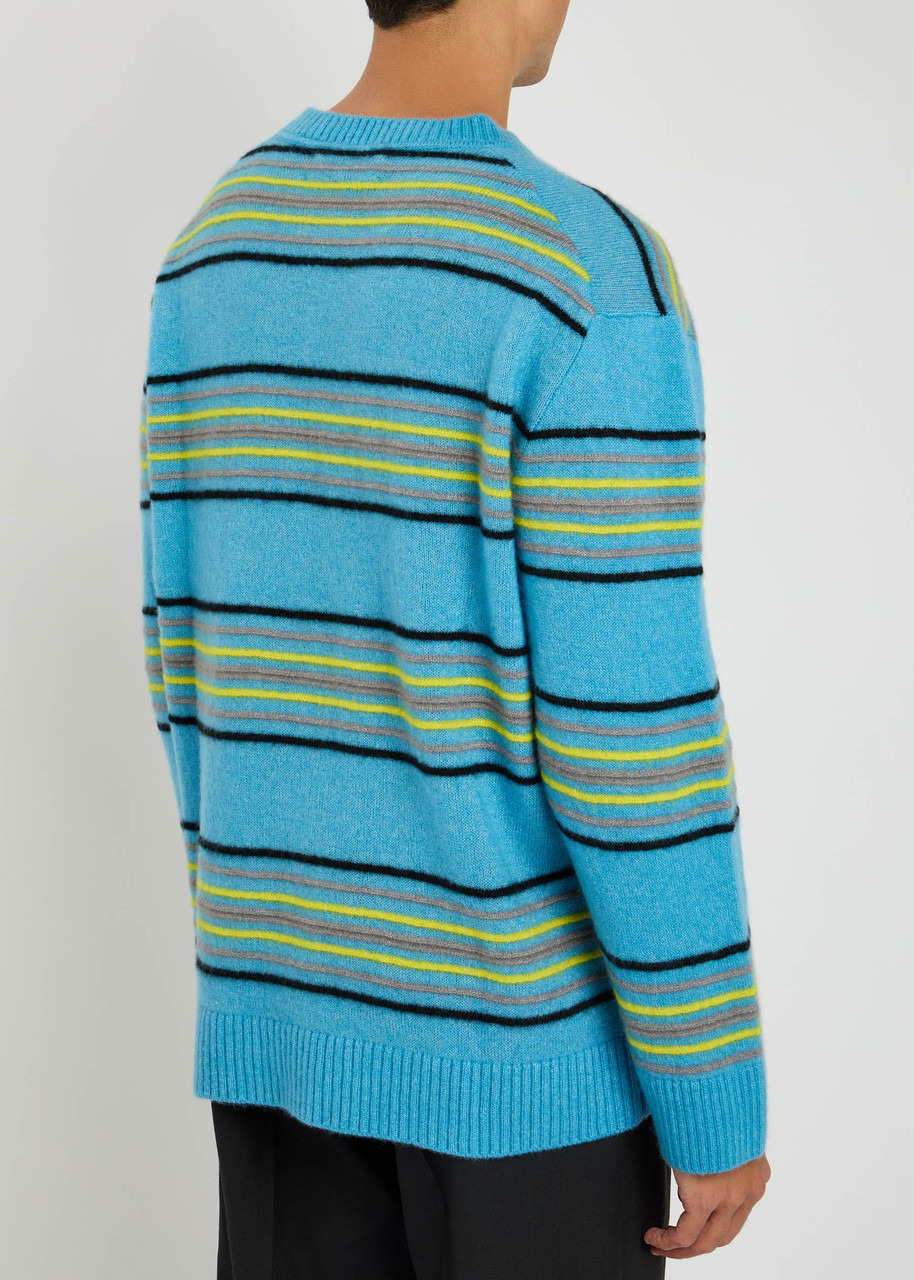 The Elder Statesman Nimbus Reef Striped Cashmere-blend Knit Sweatshirt - 3