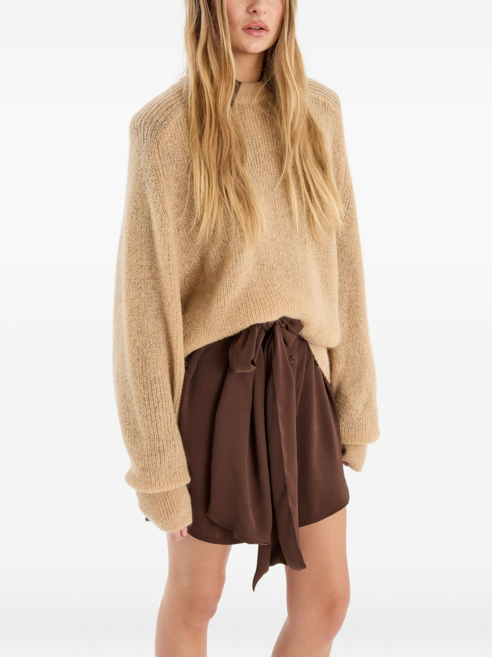 logo-label knitted sweater - 4