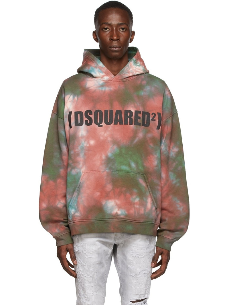 Green & Red Tie-Dye Logo Hoodie 1