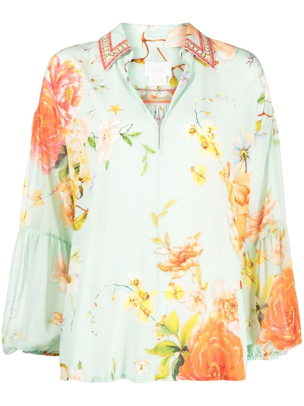 Vintage Collar floral-print blouse - 1