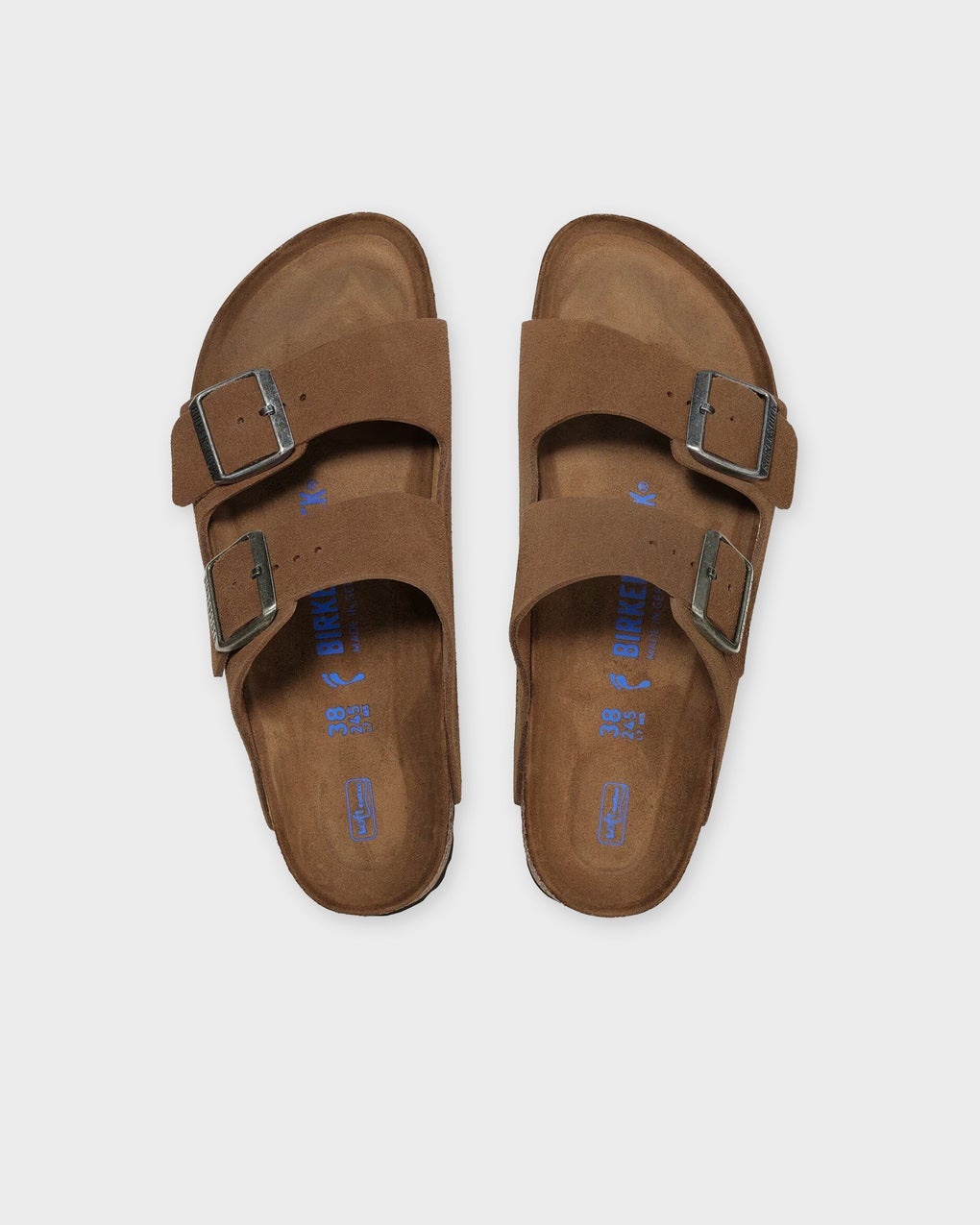 Sandals Arizona Soft Footbed Suede Leather Ljusbrun - 3