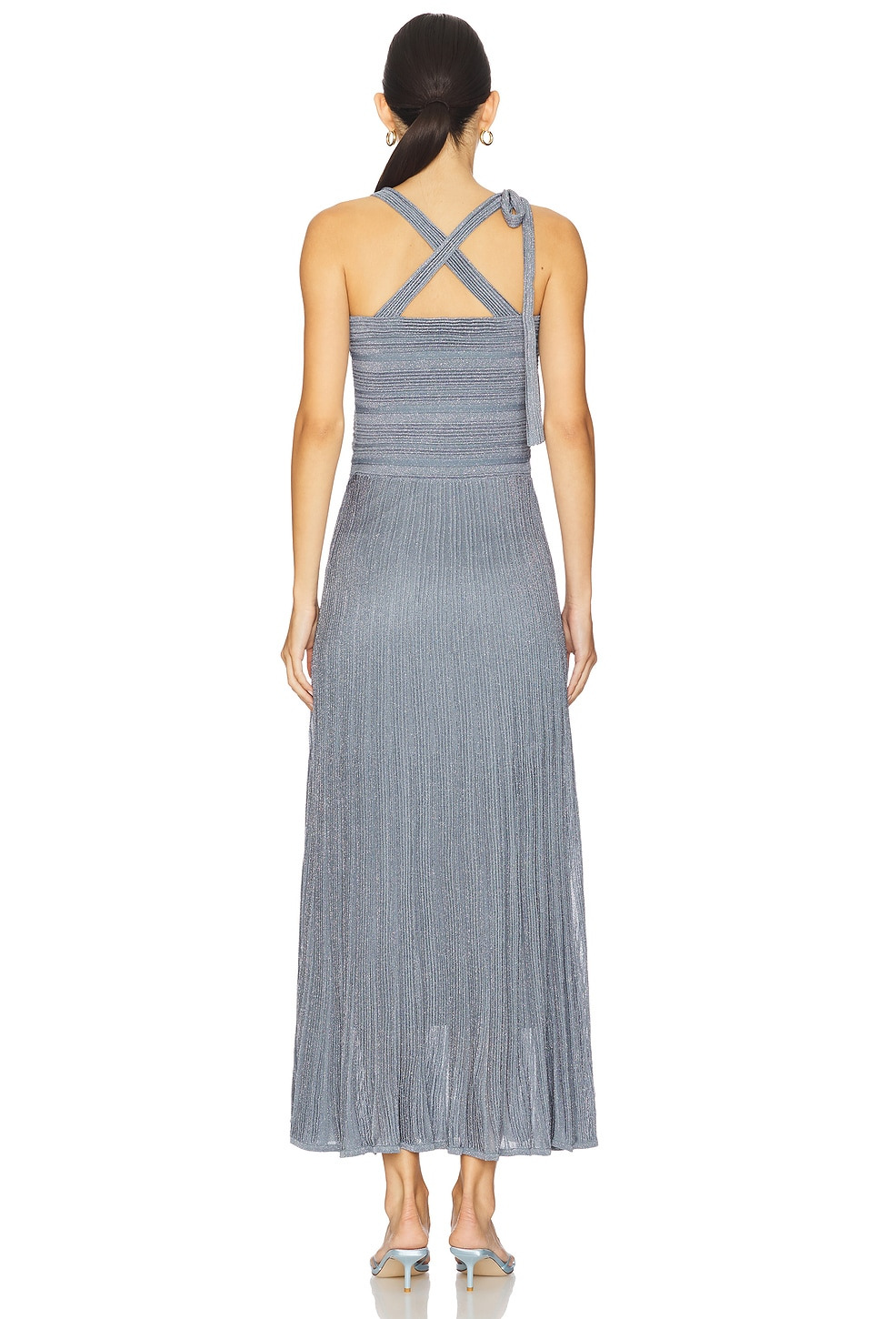 Cascadian Halter Midi Dress - 3
