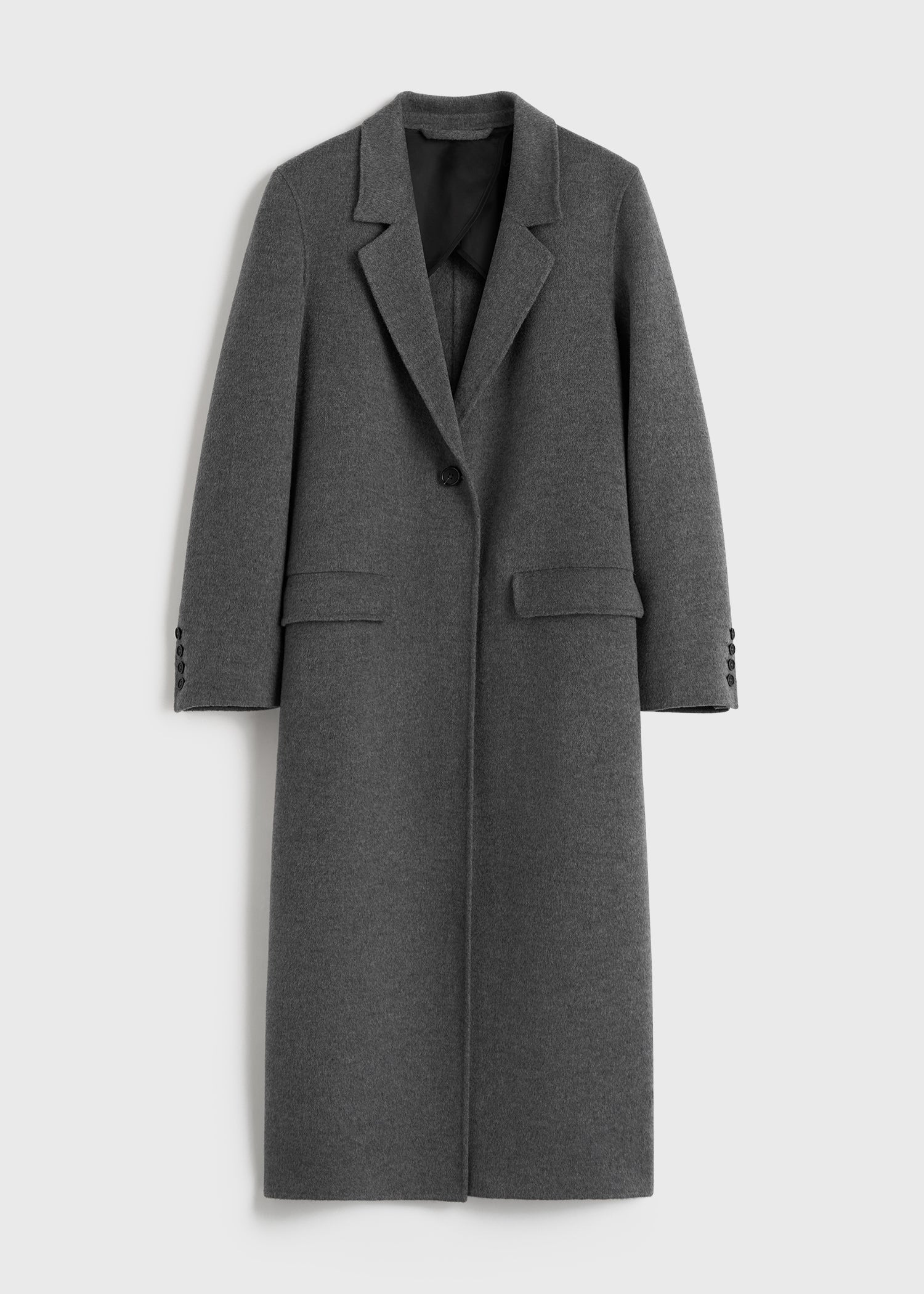Classic doublé coat mid grey melange - 1