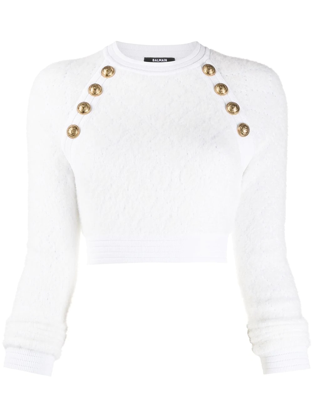 diamond knitted jumper with button detail - 1