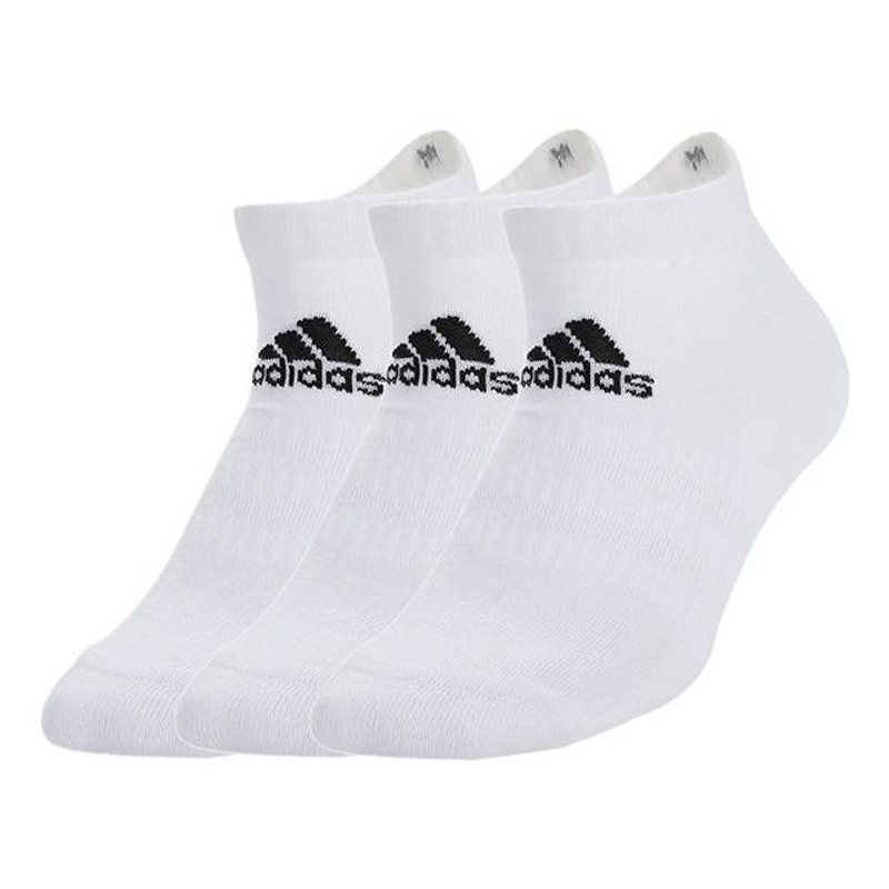 adidas adidas Unisex Cush Low Logo Socks 3 Packs White DZ9384 outlook
