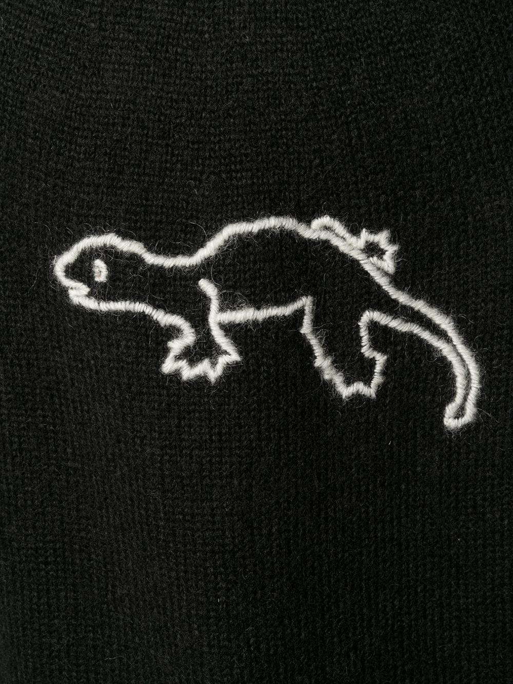 embroidered gecko jumper - 5