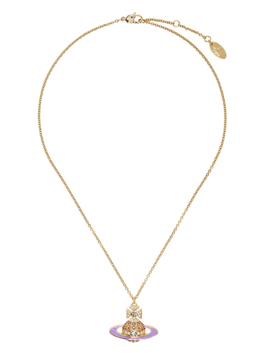 ★Vivienne Westwood★ Vivienne Westwood Necklace Roxanne Gol Vivienne Westwood Gold Roxanne Necklace | ssense | REVERSIBLE