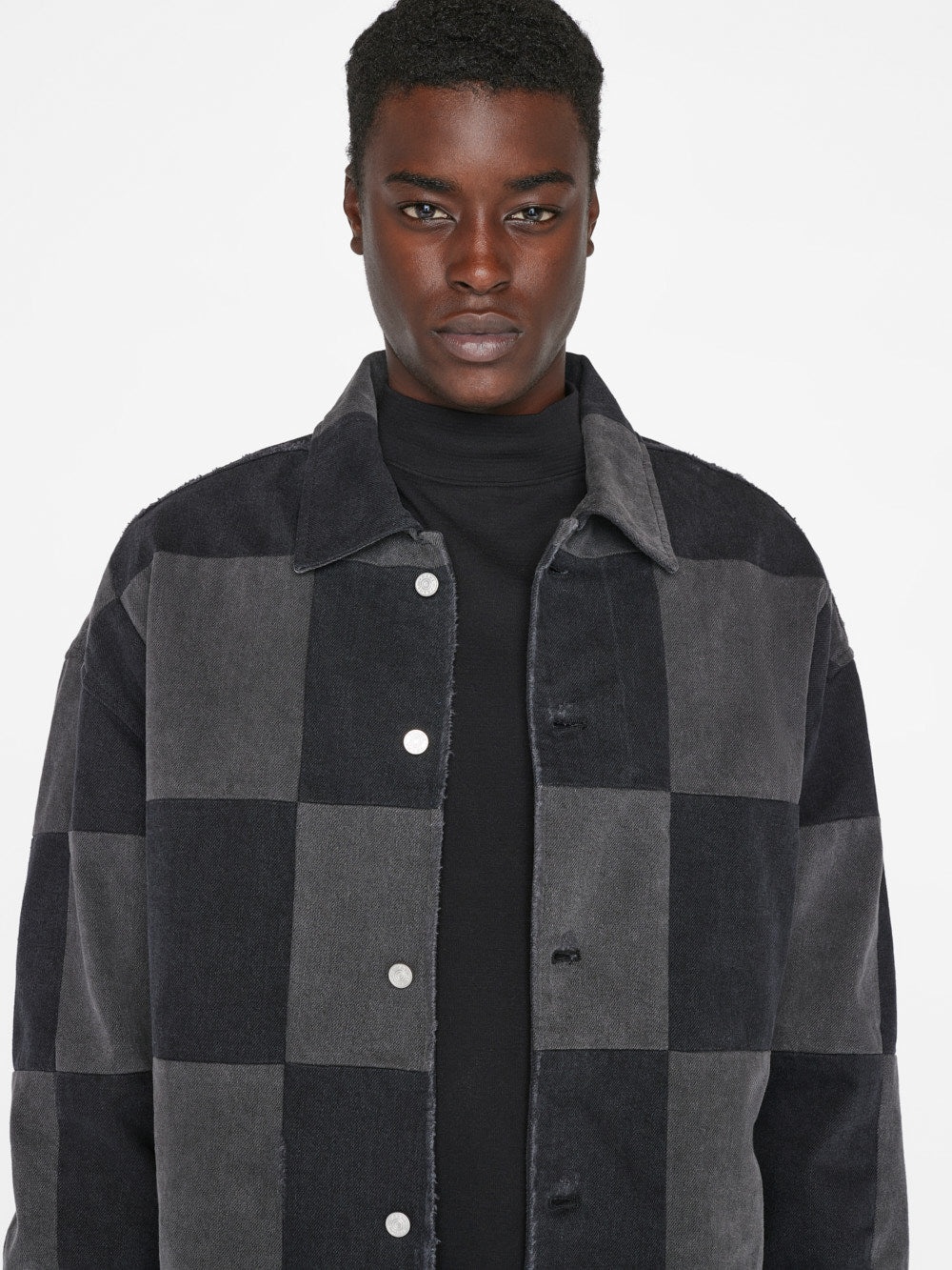 Monochrome Denim Jacket in Washed Noir - 6