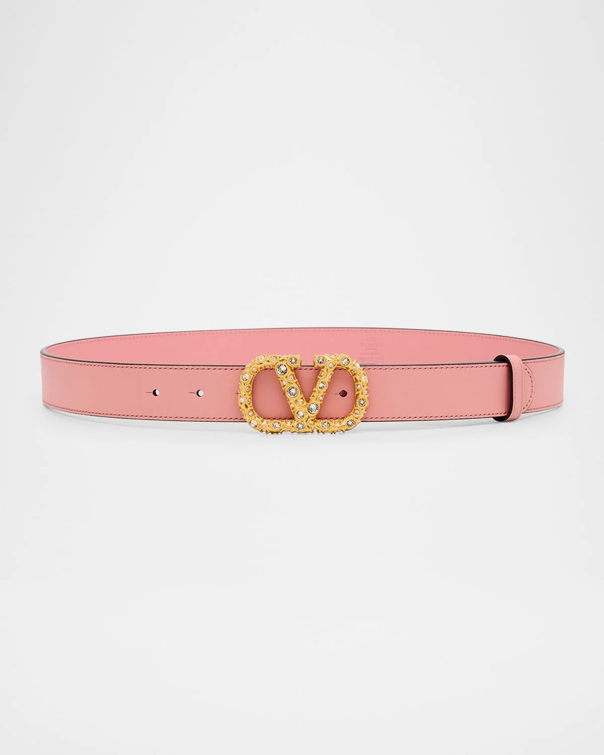 VLogo Signature Jeweled Calf Leather Belt, 30mm - 1