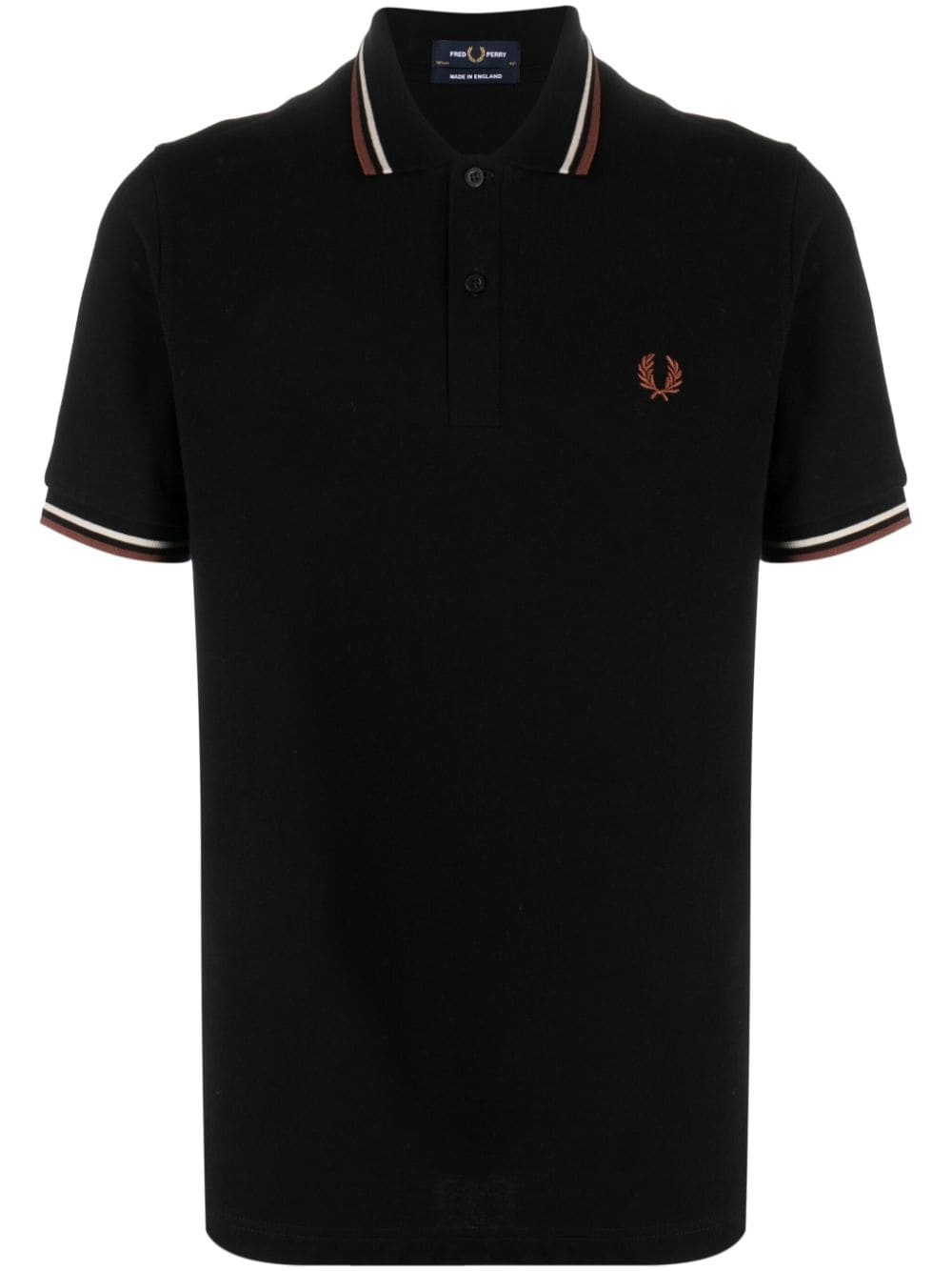 logo-embroidered cotton polo shirt - 1