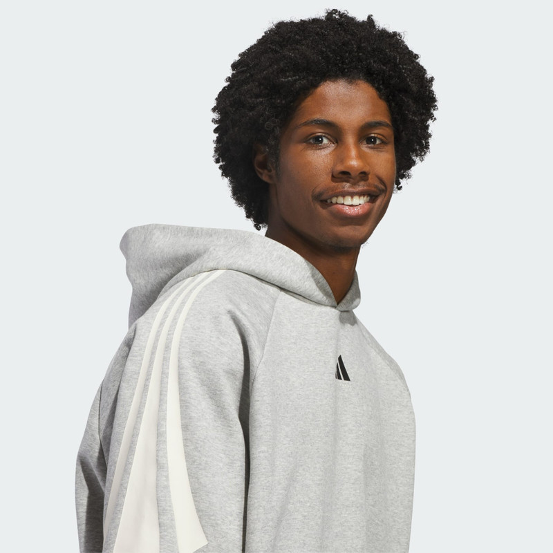adidas Basketball 3-Stripes Fleece Hoodie (Gender Neutral) 8