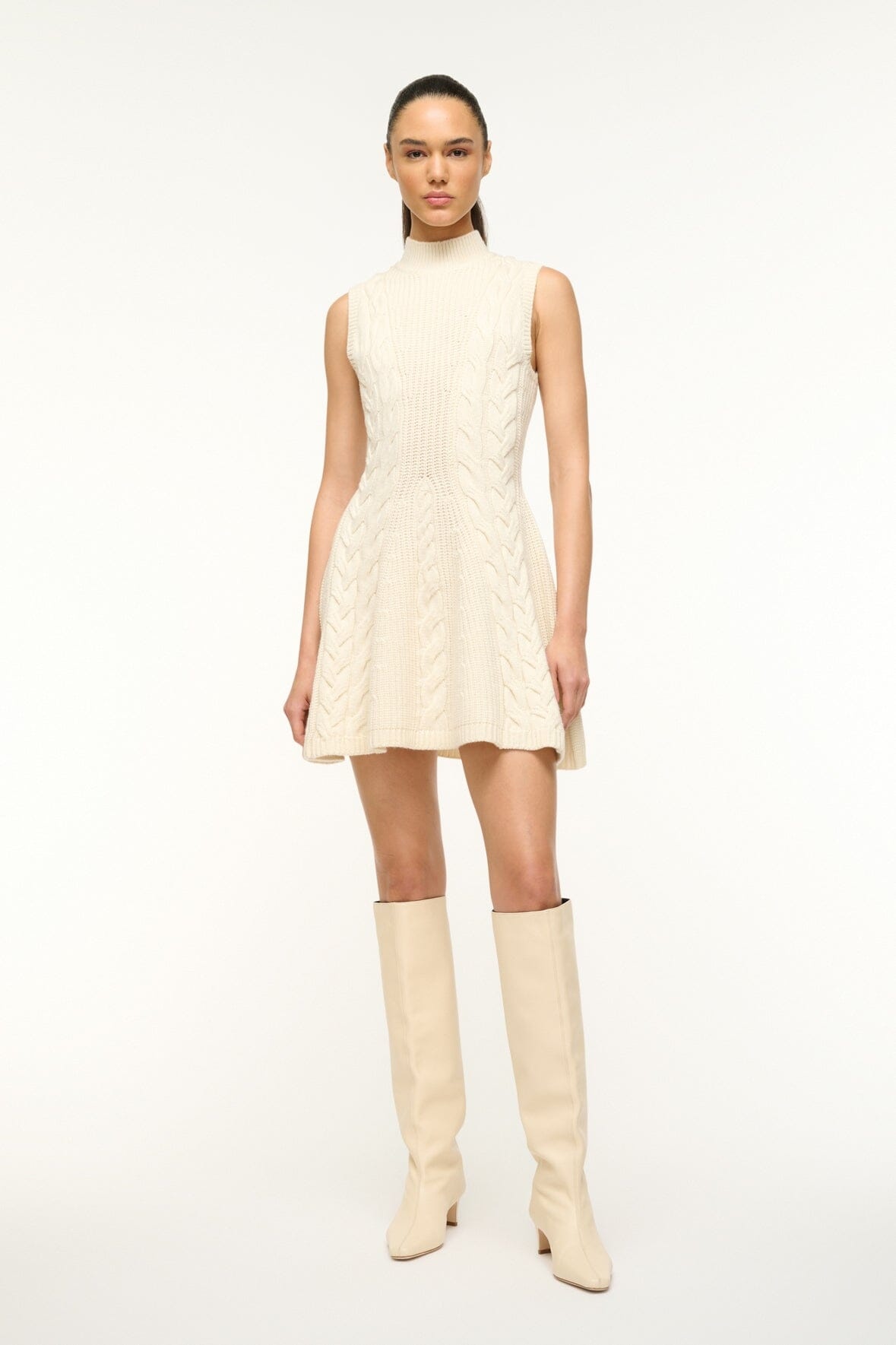 STAUD CHARADE DRESS IVORY - 2