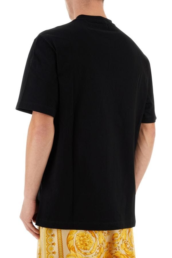 Black cotton t-shirt - 5
