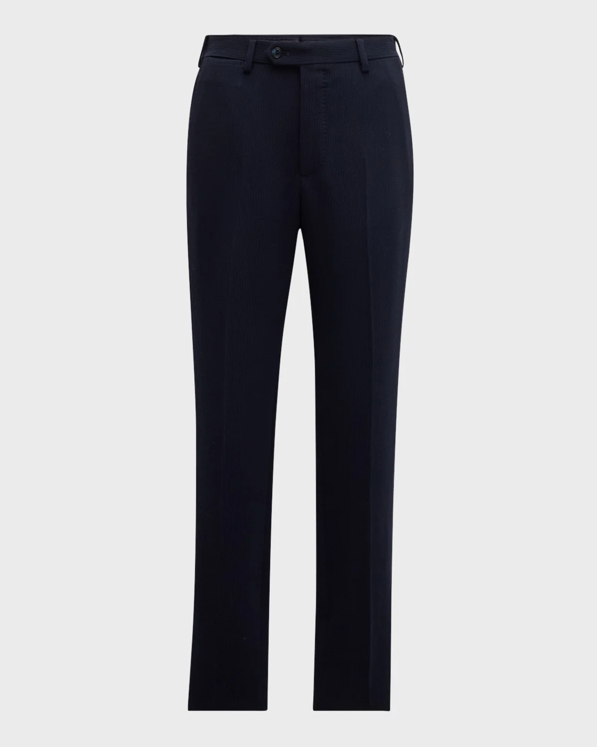 Men's Cannete Effect Flat-Front Trousers - 1