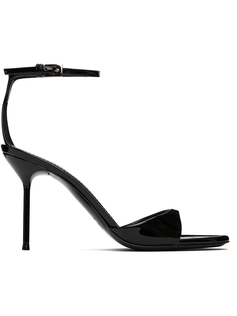 Black Lidia 90 Heeled Sandals 1